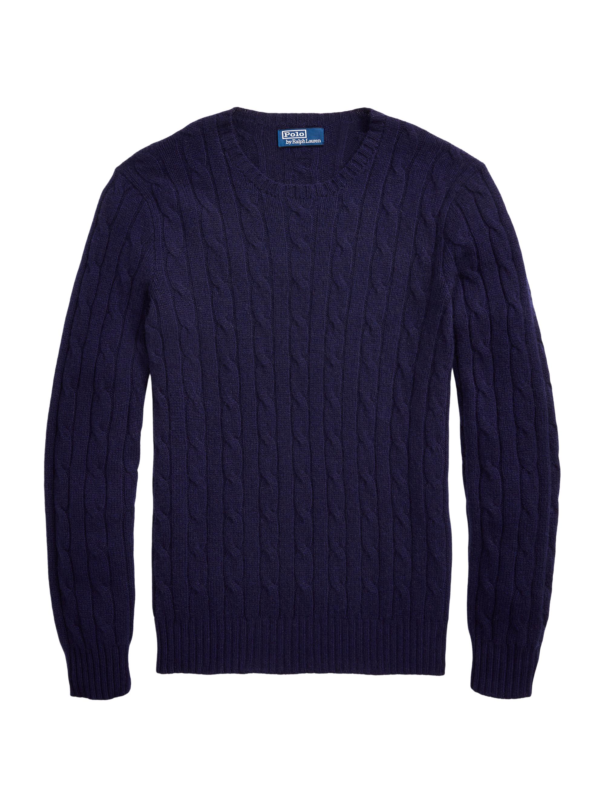 Polo Ralph Lauren Men's Cashmere Cable-Knit Sweater - Bright Navy