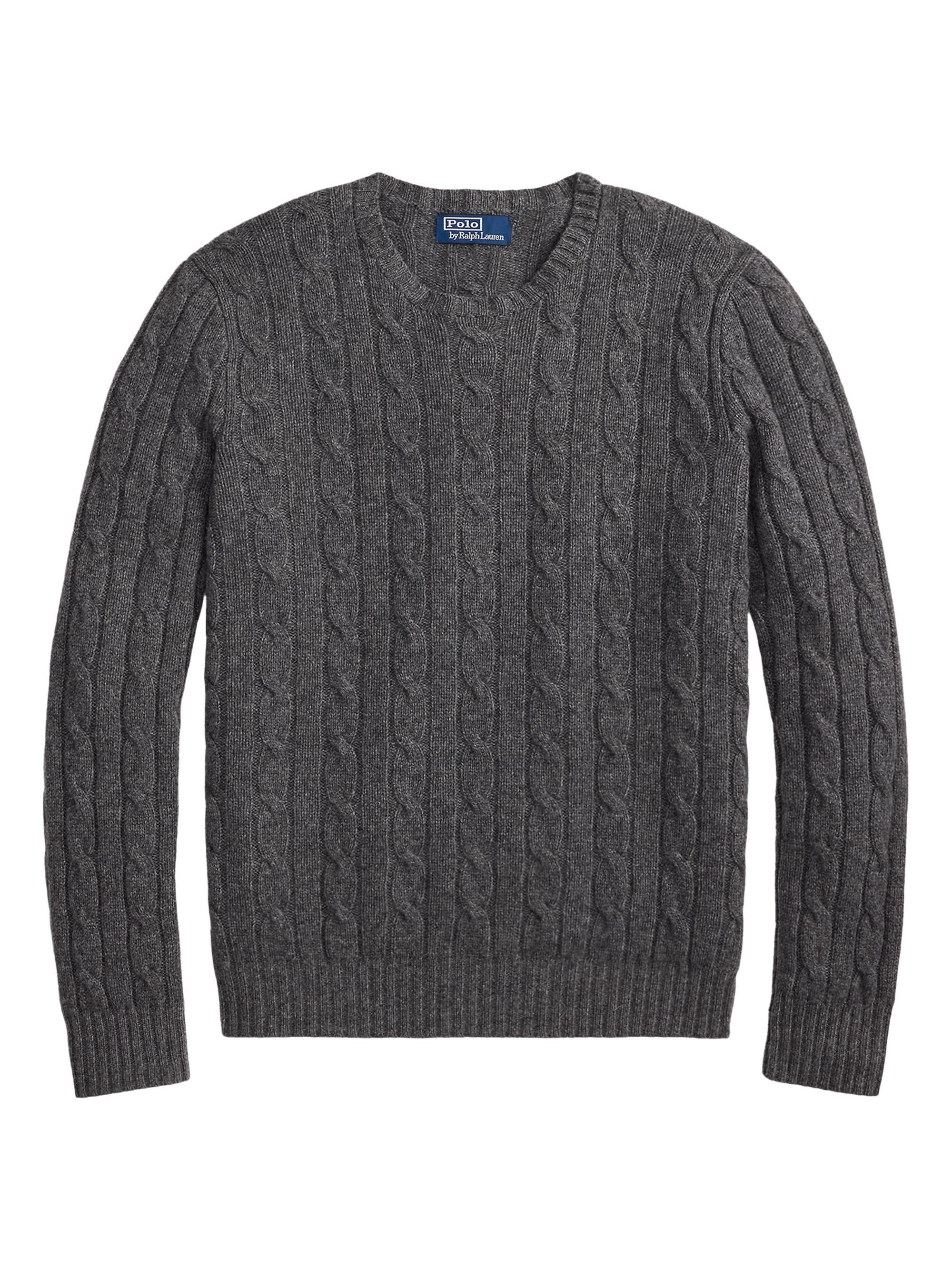 Ralph Lauren Purple Label Cable-Knit Cashmere Stand-Neck Sweater
