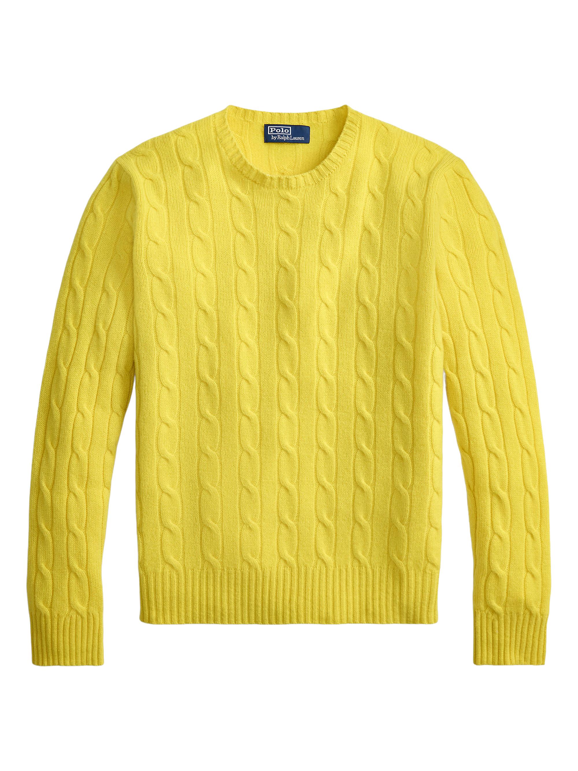 Polo Ralph Lauren Men's Cashmere Cable-Knit Sweater - Sunfish Yellow | Thumbnail 6