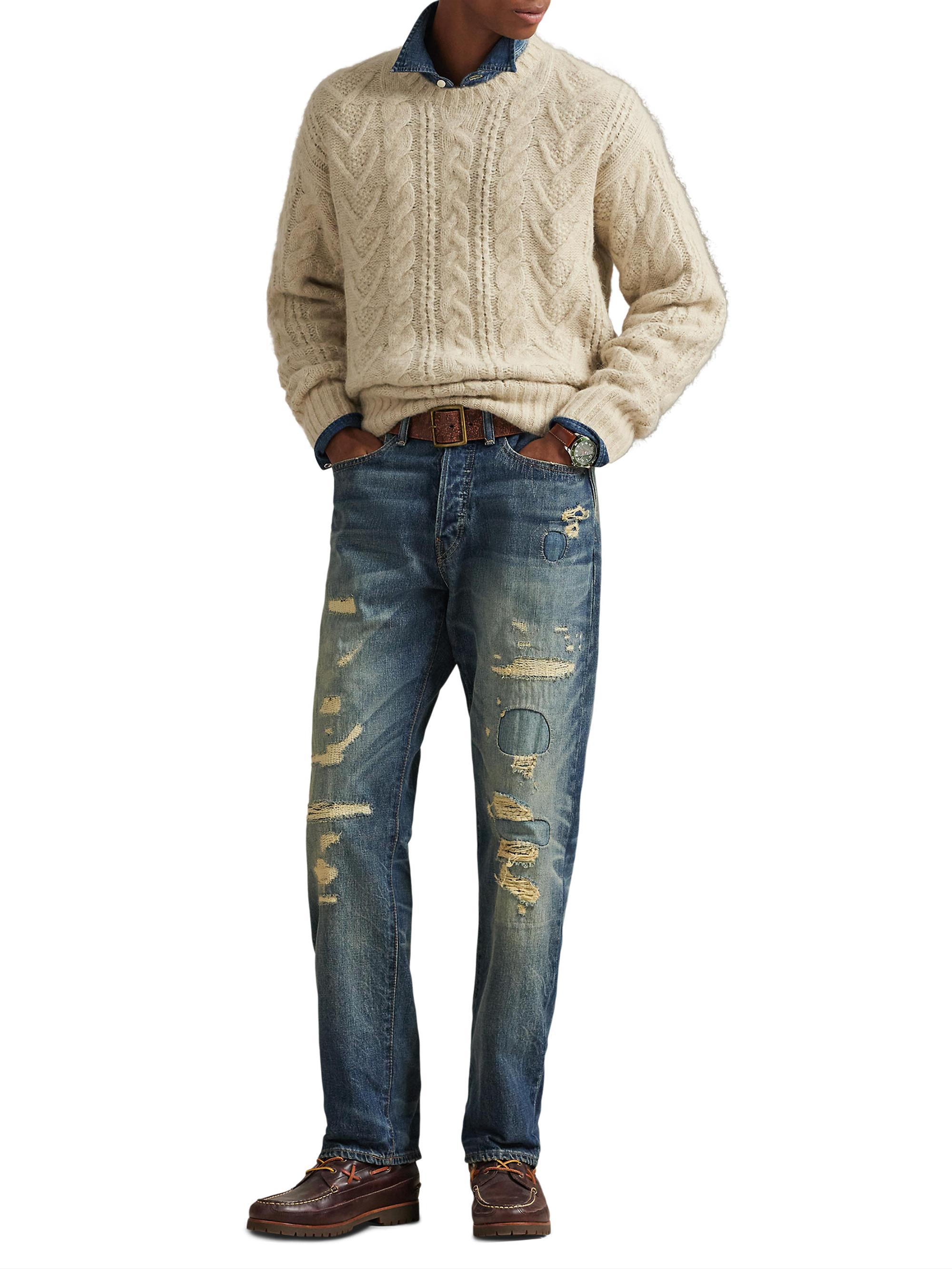 Polo Ralph Lauren Aran Wool-Blend Crewneck Sweater | Saks Fifth Avenue