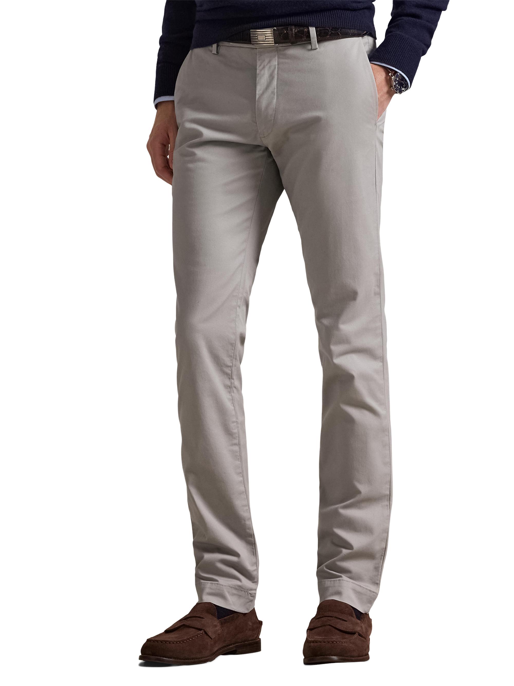 Stretch-Twill Mid-Rise Straight-Leg Pants