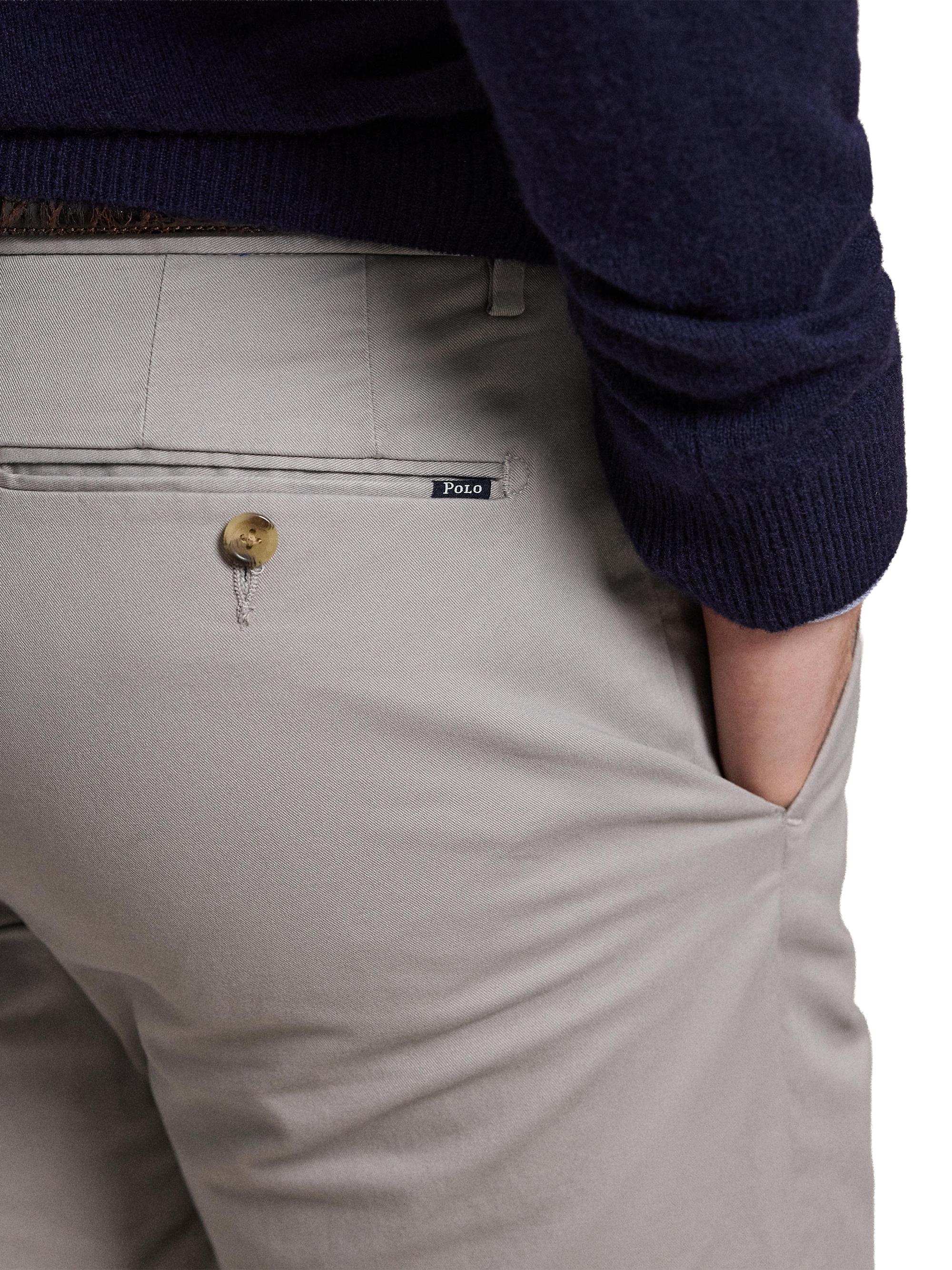 Stretch-Twill Mid-Rise Straight-Leg Pants