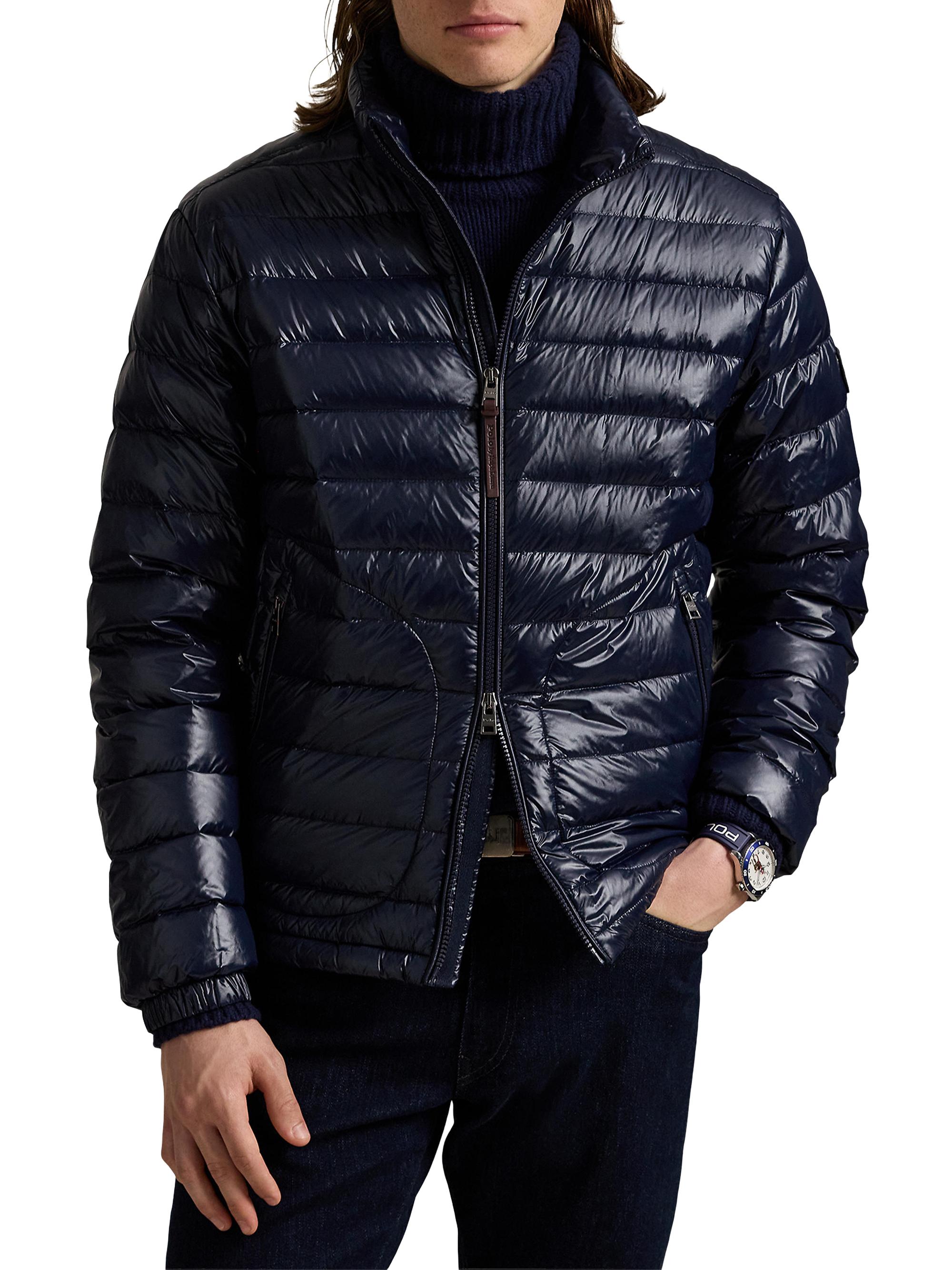 Polo Ralph Lauren Glossy Quilted Down Zip-Up Jacket | Saks Fifth