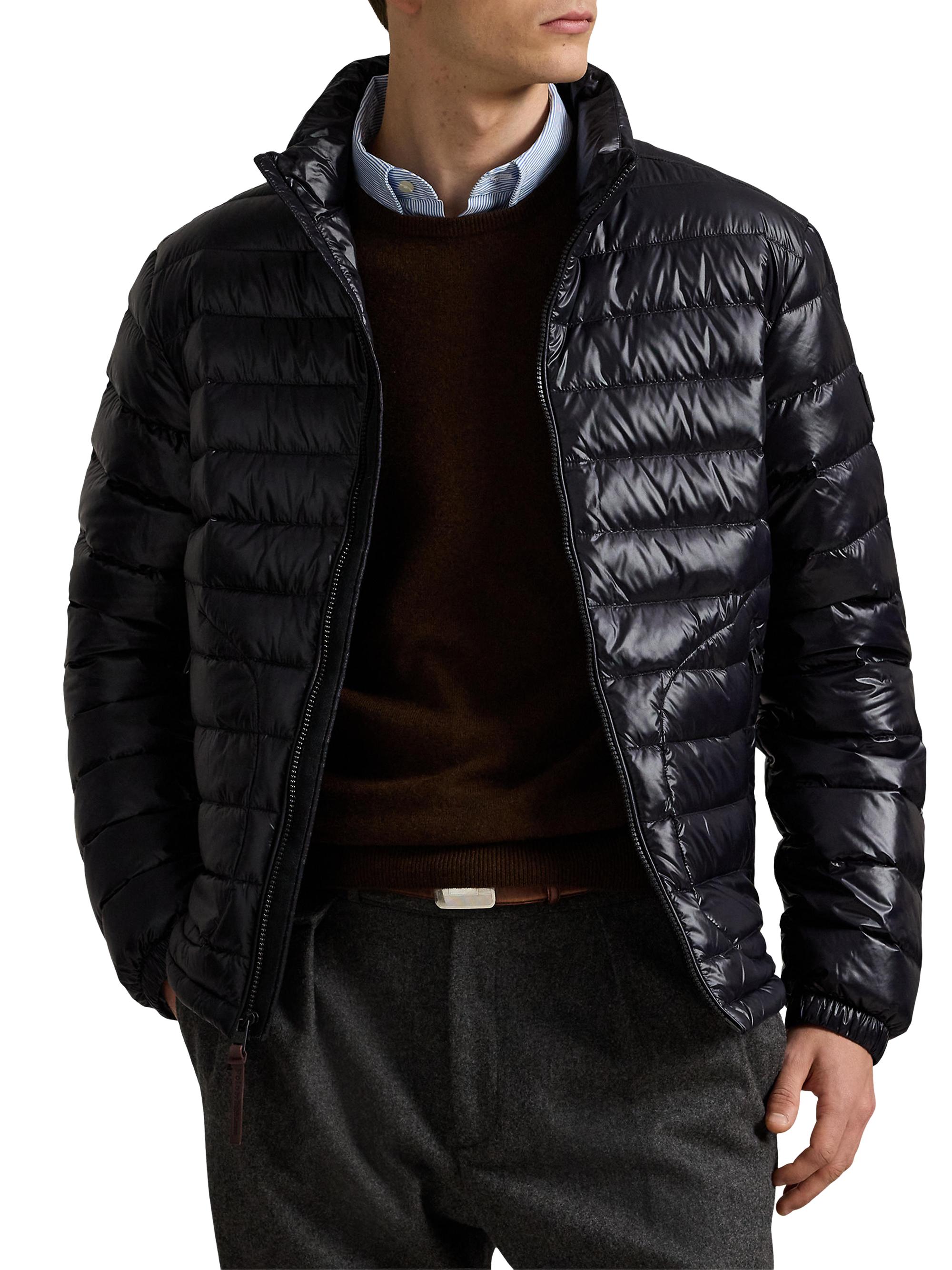Polo Ralph Lauren Men's Glossy Quilted Down Zip-Up Jacket - Polo Black Glossy | Thumbnail 3