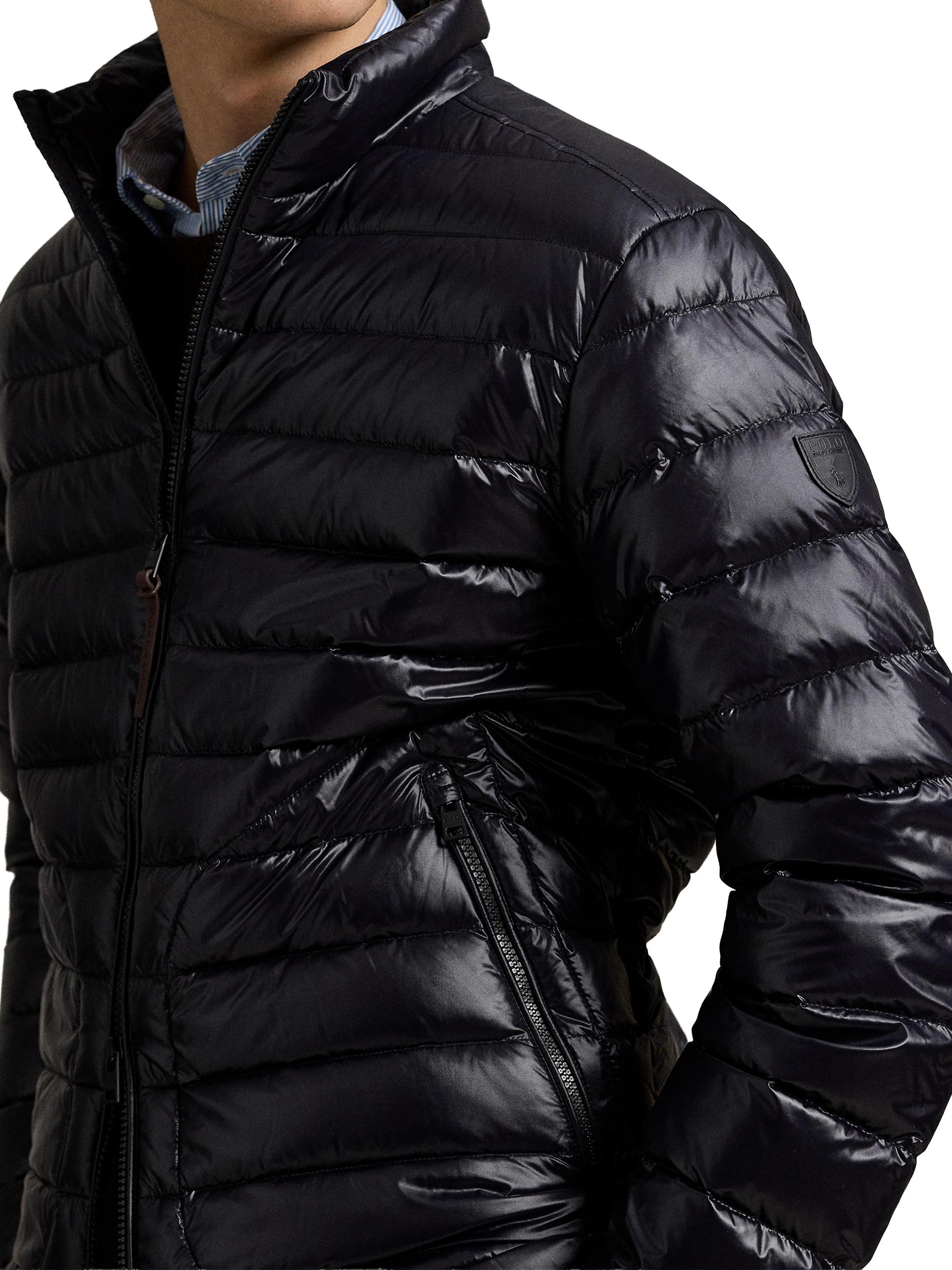 Polo Ralph Lauren Men's Glossy Quilted Down Zip-Up Jacket - Polo Black Glossy | Thumbnail 5