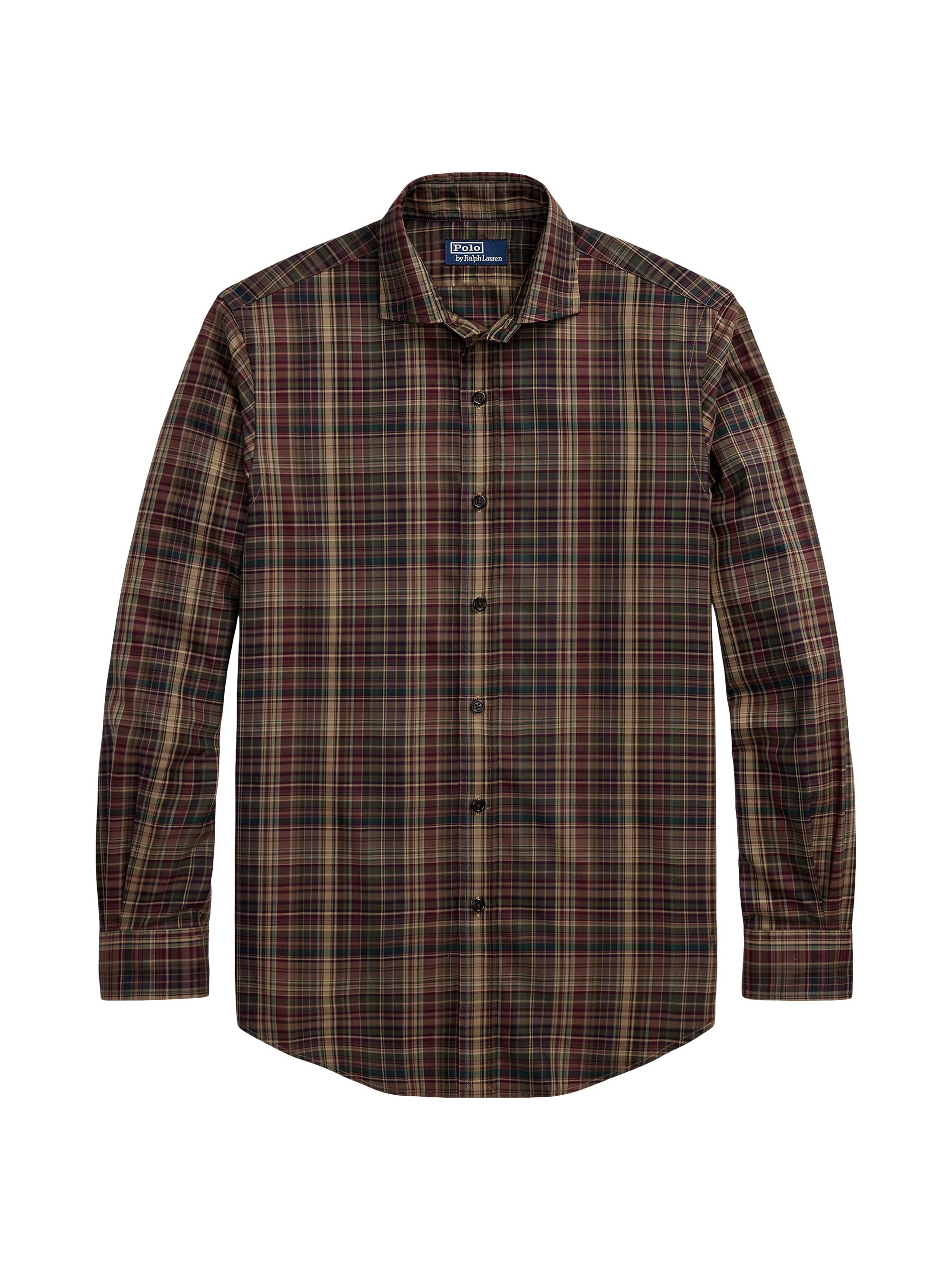 Ralph Lauren パープルレーベル　チェック柄 長袖シャツ Ralph Lauren Purple Label Windowpane Plaid Cotton Flannel Shirt