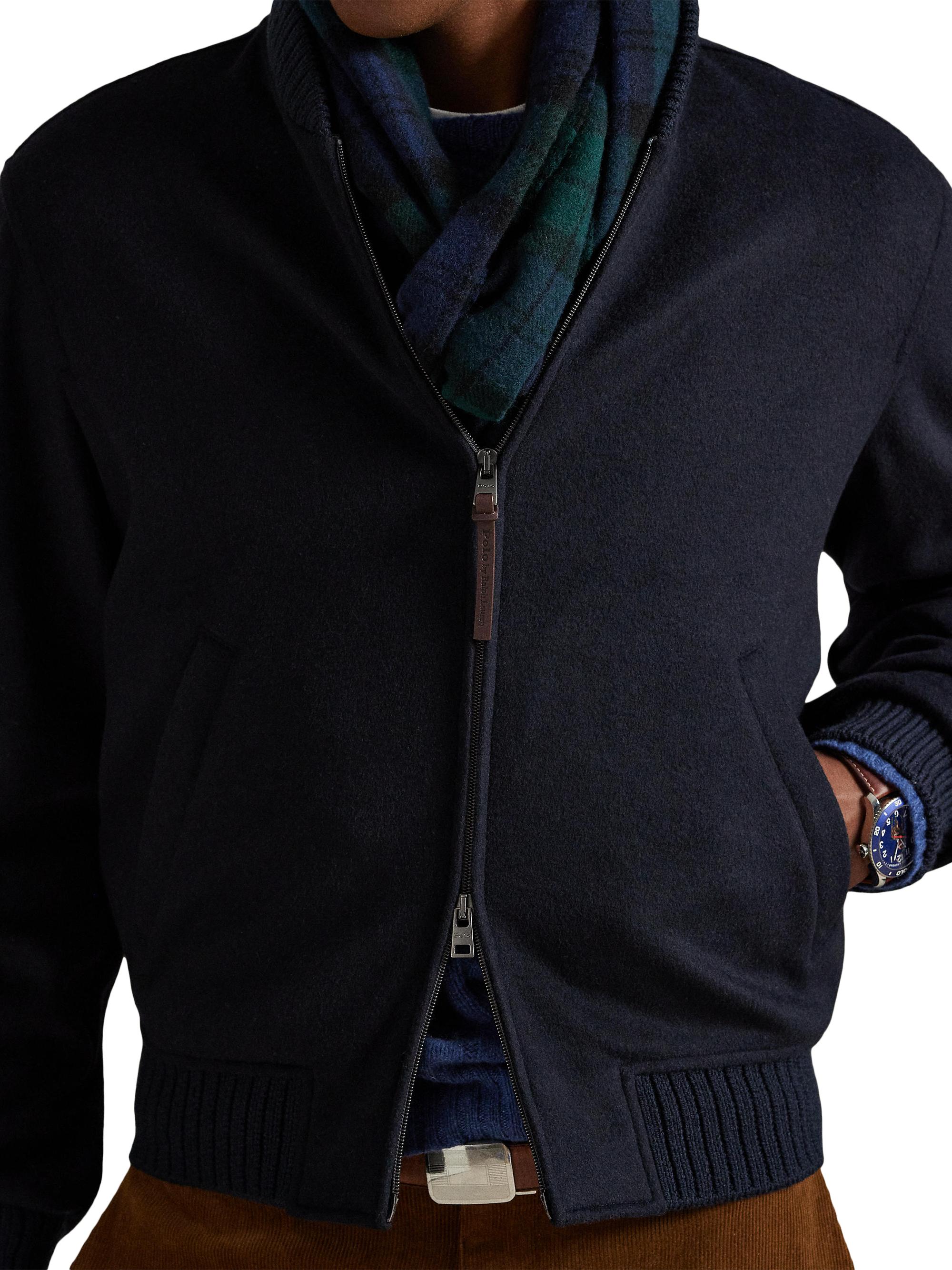 Polo Ralph Lauren Wool-Blend Zip-Up Bomber Jacket | Saks Fifth Avenue