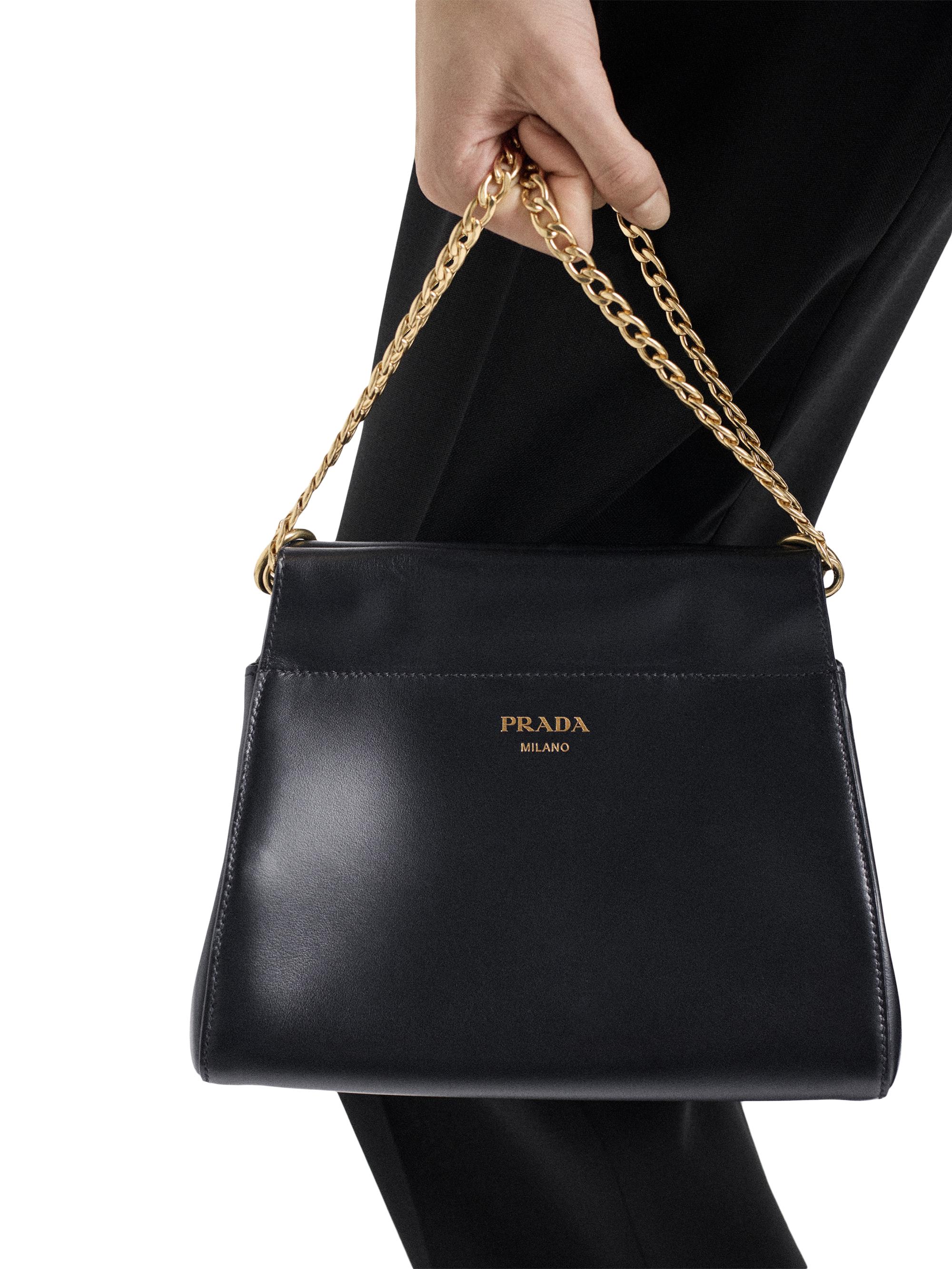 Prada Enchaîné Leather Shoulder Bag | Saks Fifth Avenue