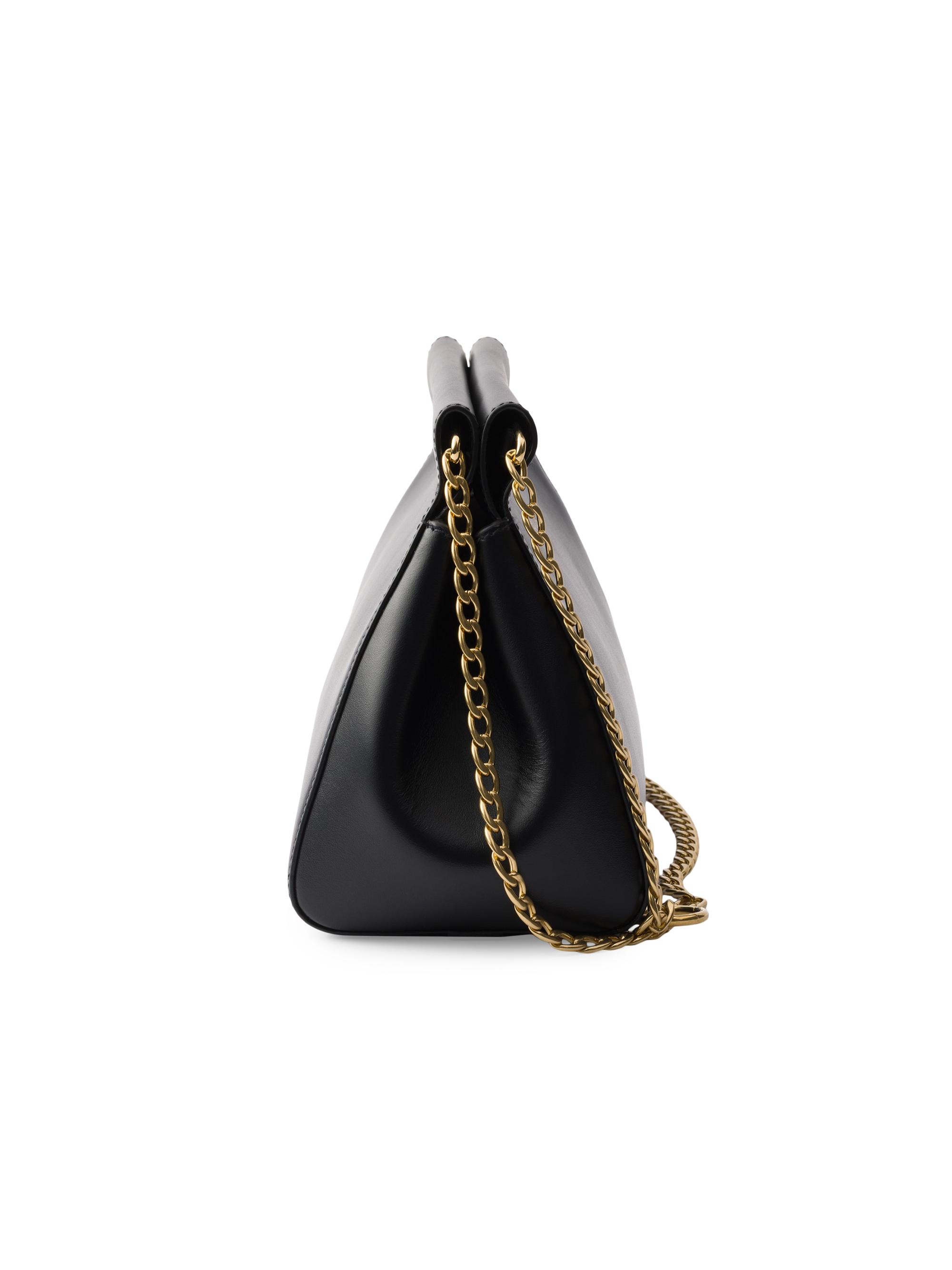 バッグ PRADA ENAMEL LEATHER ONE SHOULDER BAG Prada Enchaîné Leather Shoulder Bag | Saks Fifth Avenue