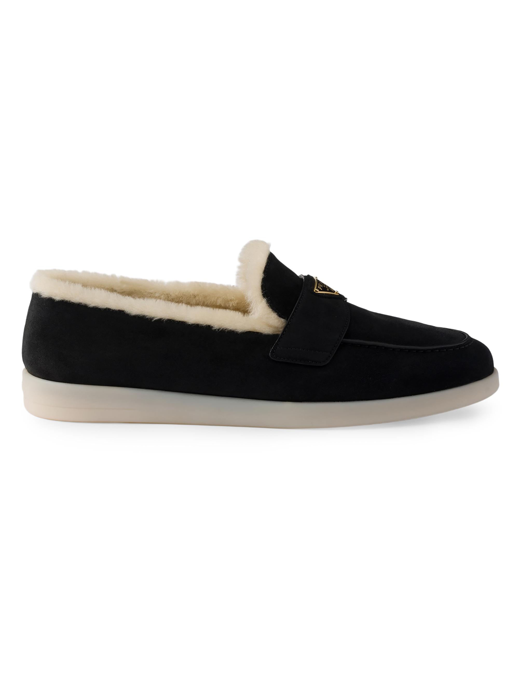 Prada Men's Suede Loafers - Black