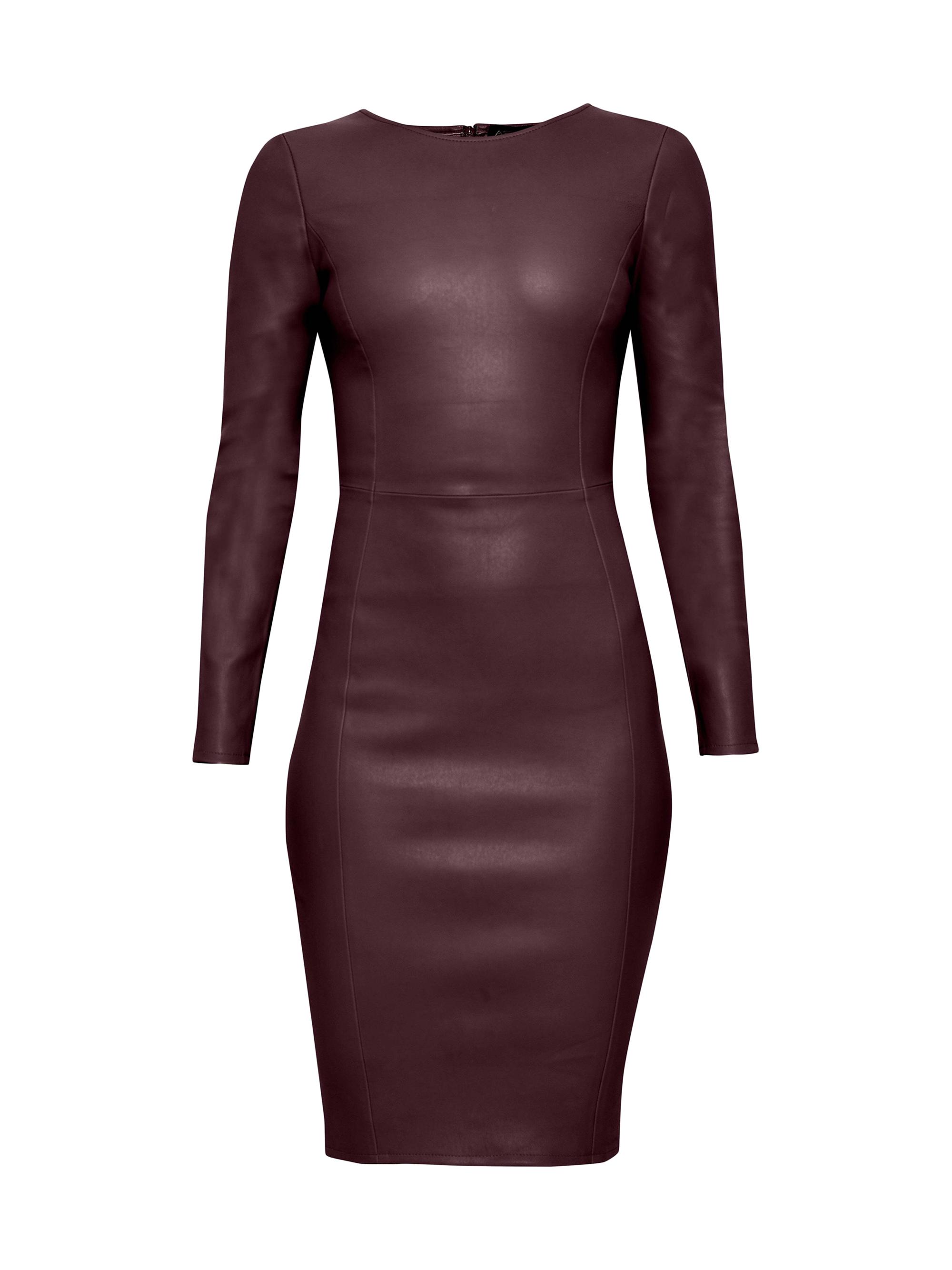 AS by DF Women's Mrs. Smith Stretch Leather Dress - Port Wine