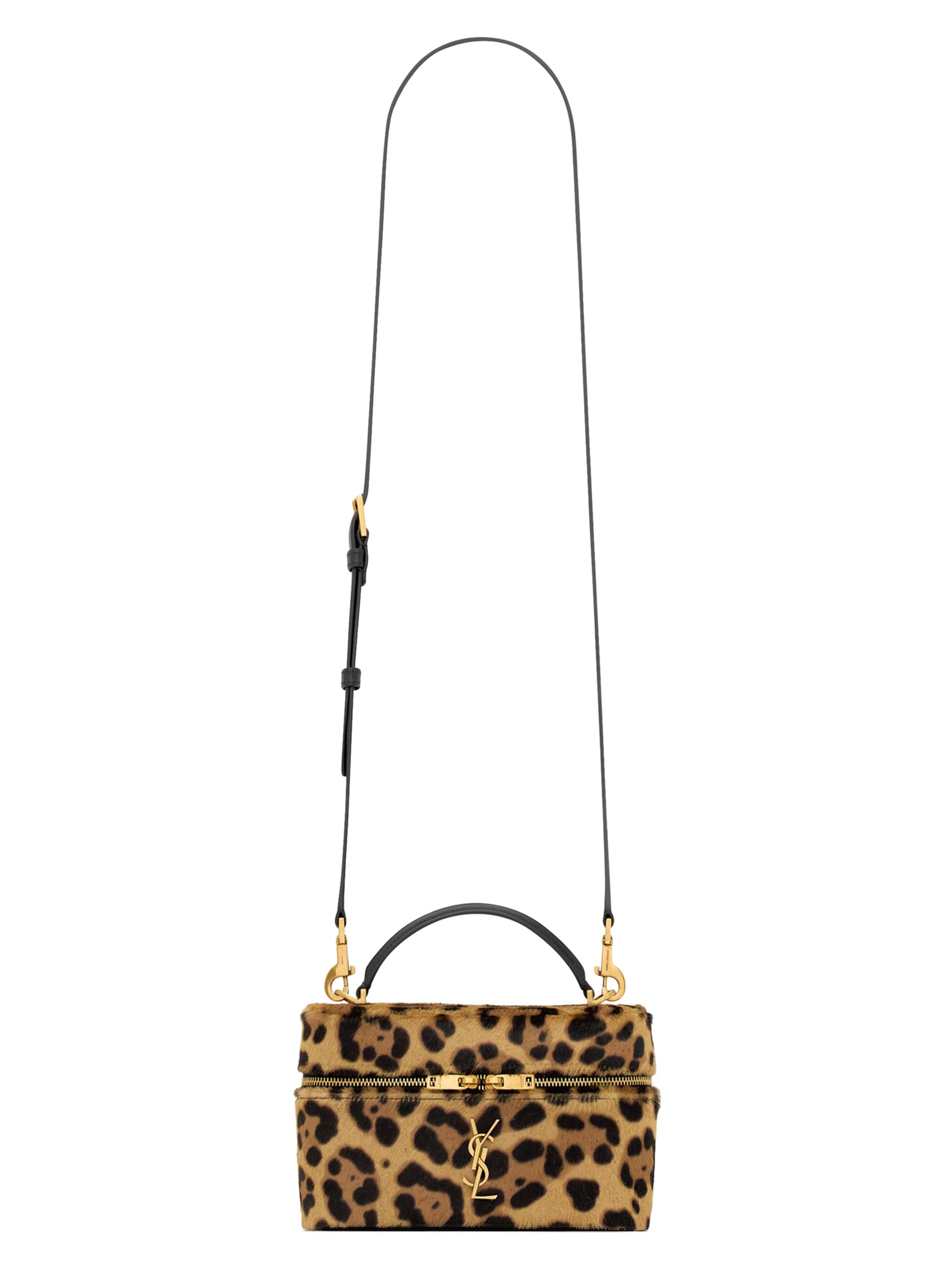 Saint Laurent Women's Gaby Vanity Bag in Pony Hair Leather - Brown Black