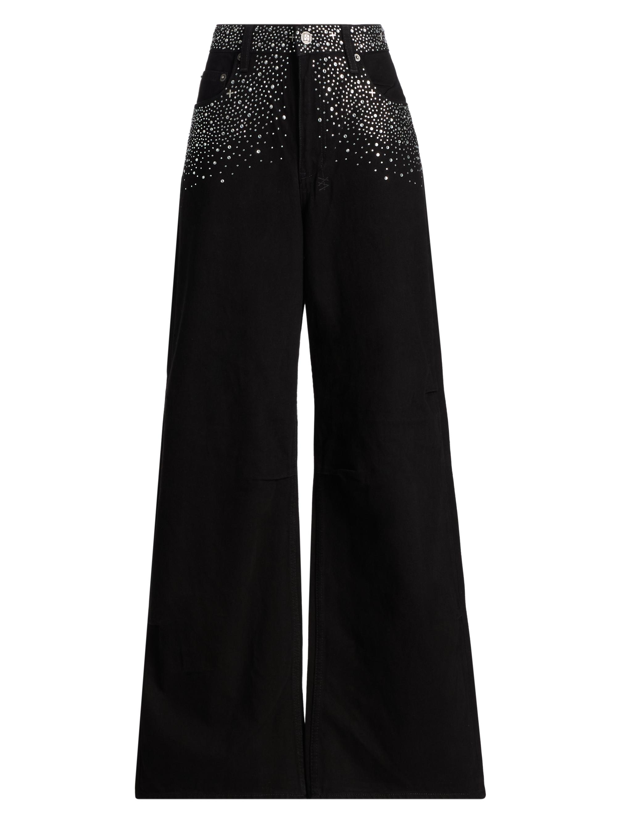 Cynthia Rowley Studded Wide-Leg Denim Pants | Saks Fifth Avenue