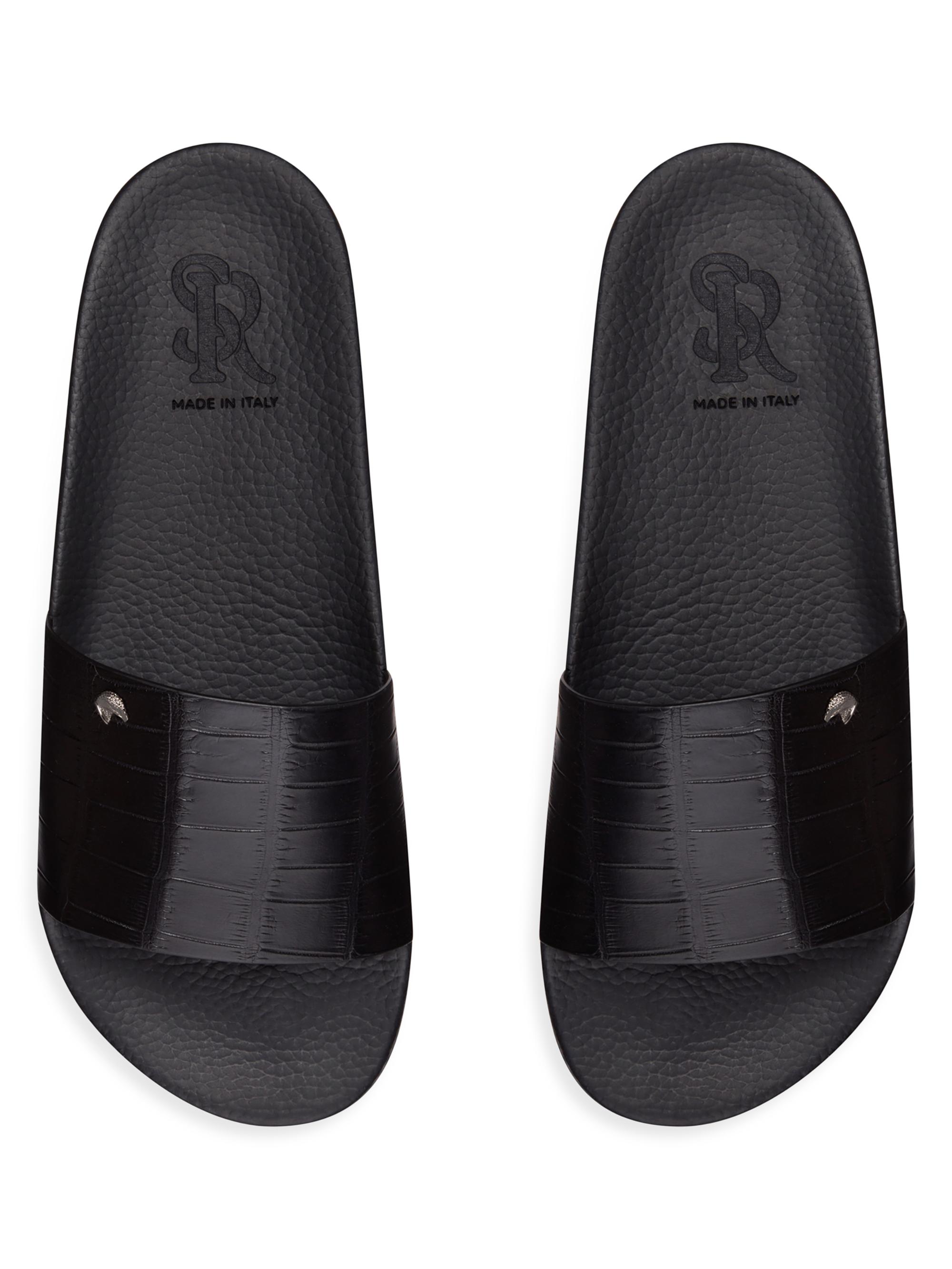Stefano Ricci Matted Crocodile Leather Slides | Saks Fifth Avenue