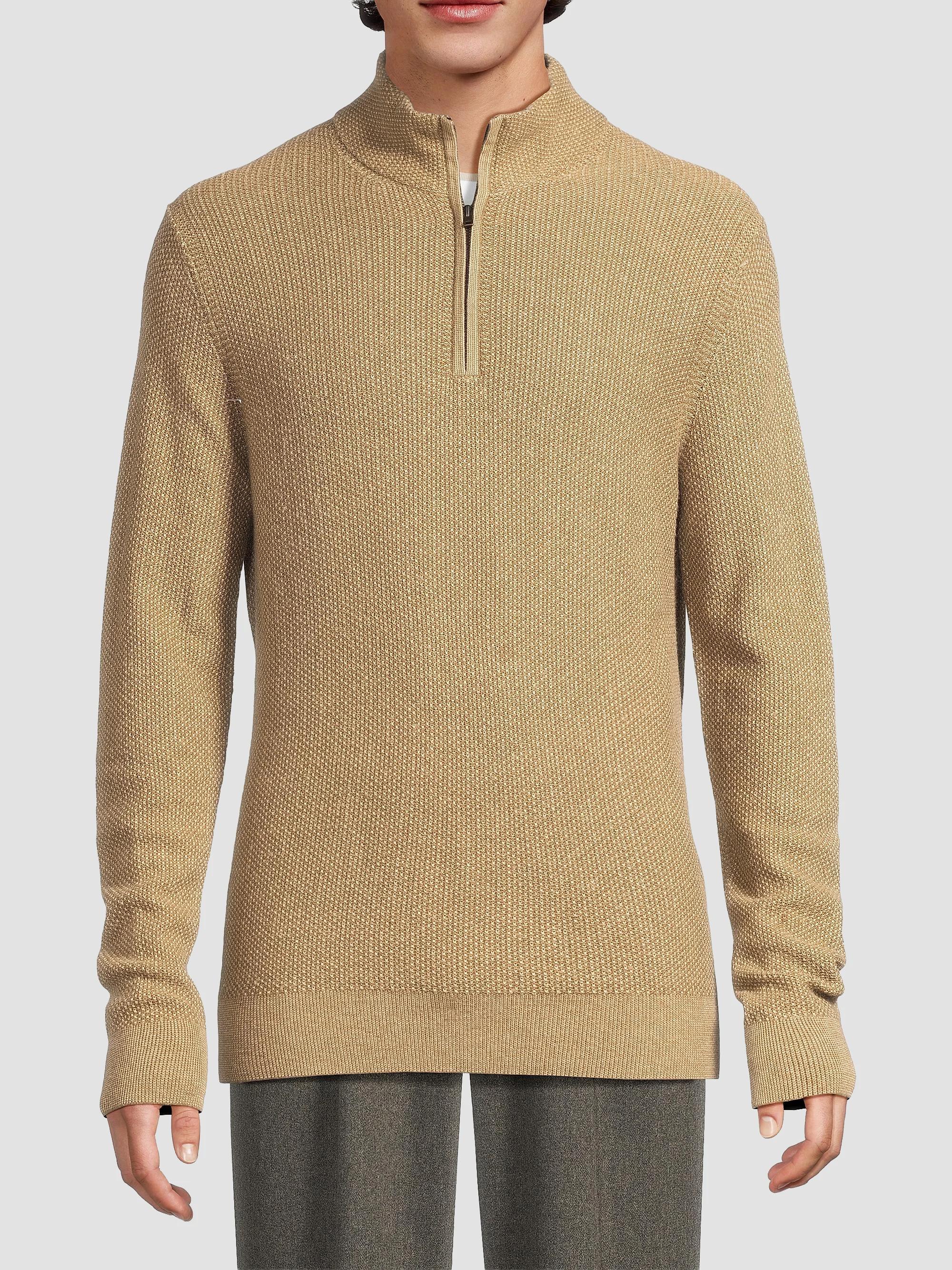 Vince Geo-Jacquard Quarter-Zip Sweater | Saks Fifth Avenue