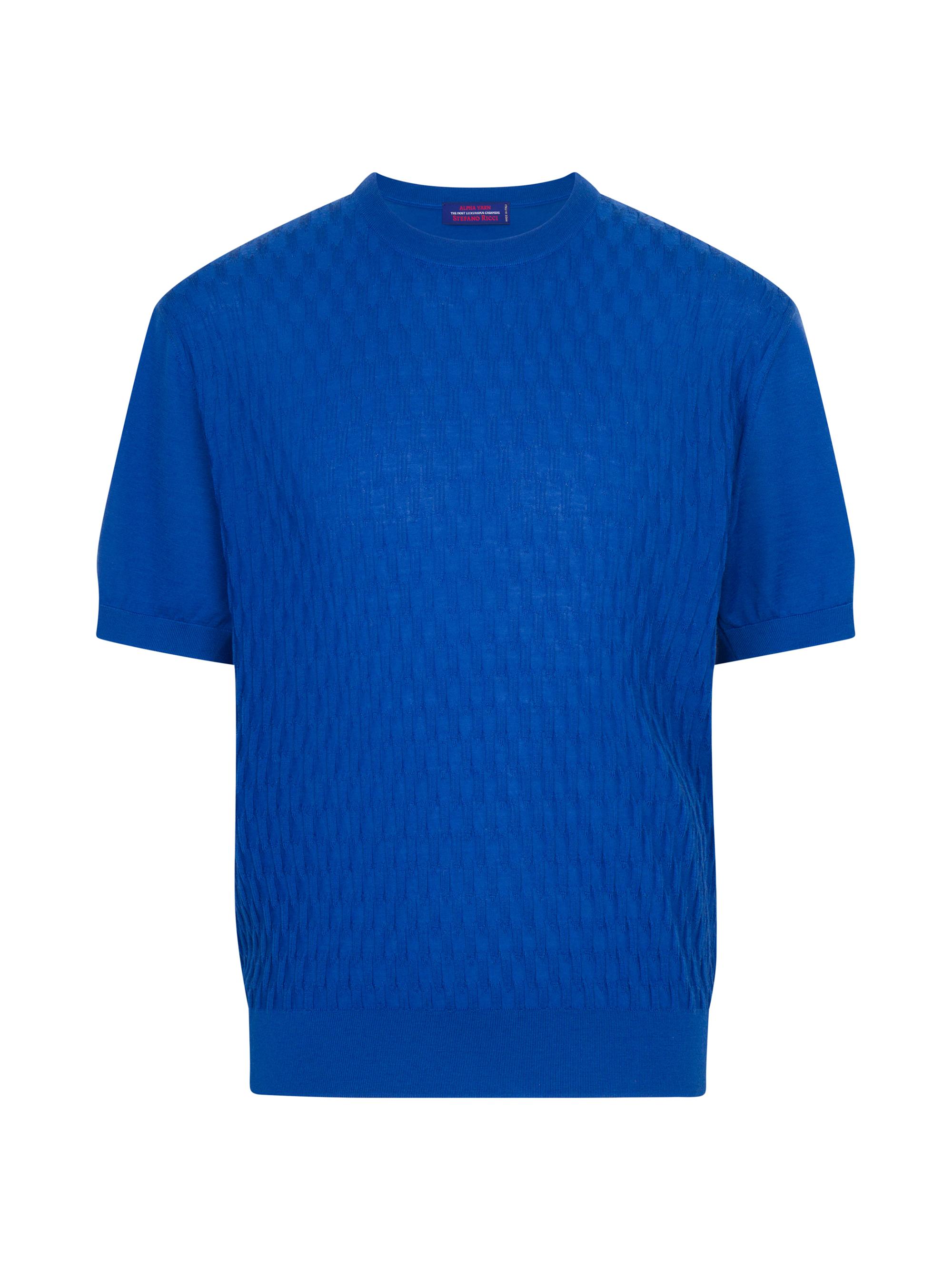 Stefano Ricci Men's Alpha Yarn Cashmere Knit Crewneck Sweater - Blue