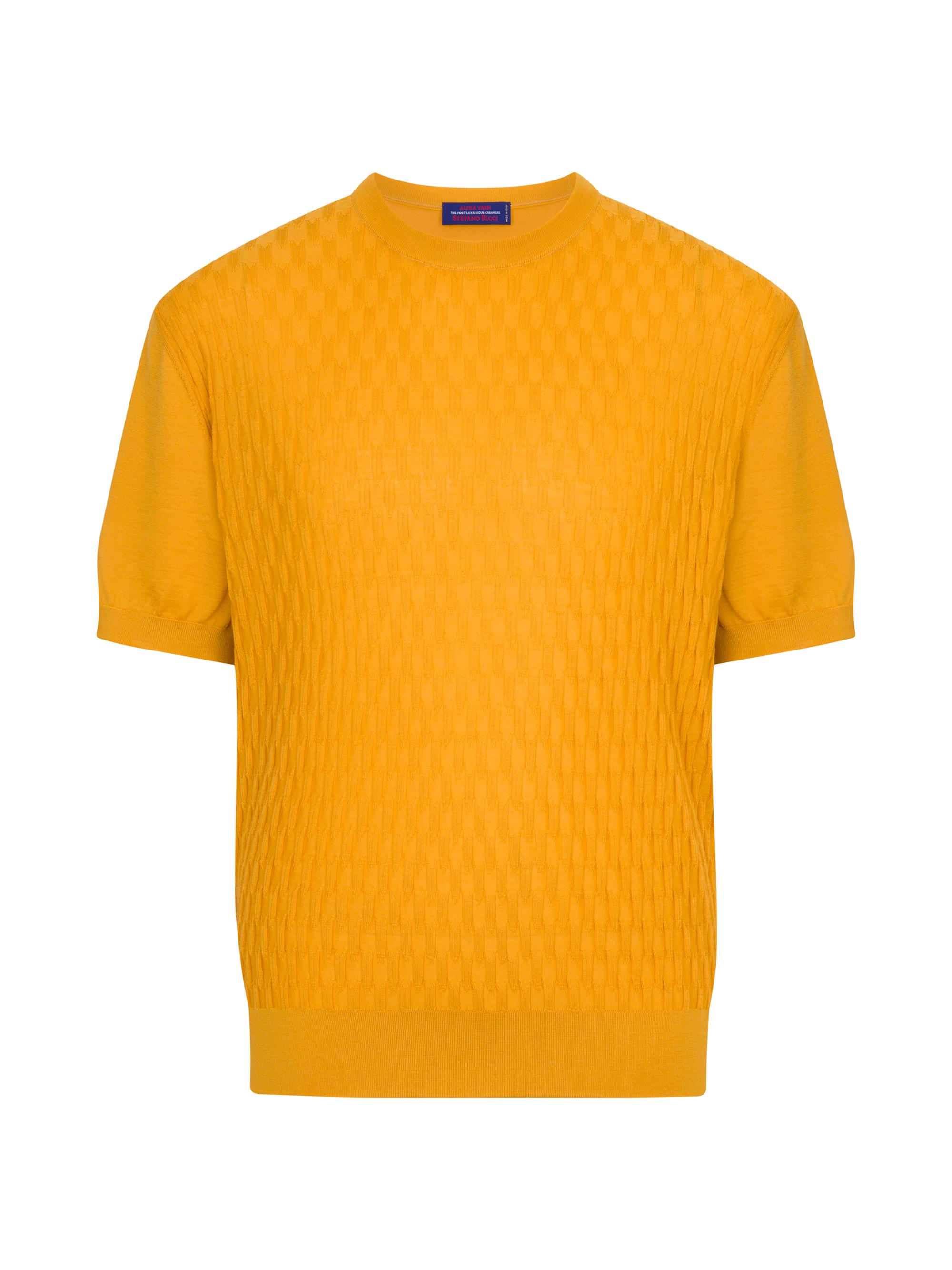 Stefano Ricci Men's Alpha Yarn Cashmere Knit Crewneck Sweater - Golden Yellow