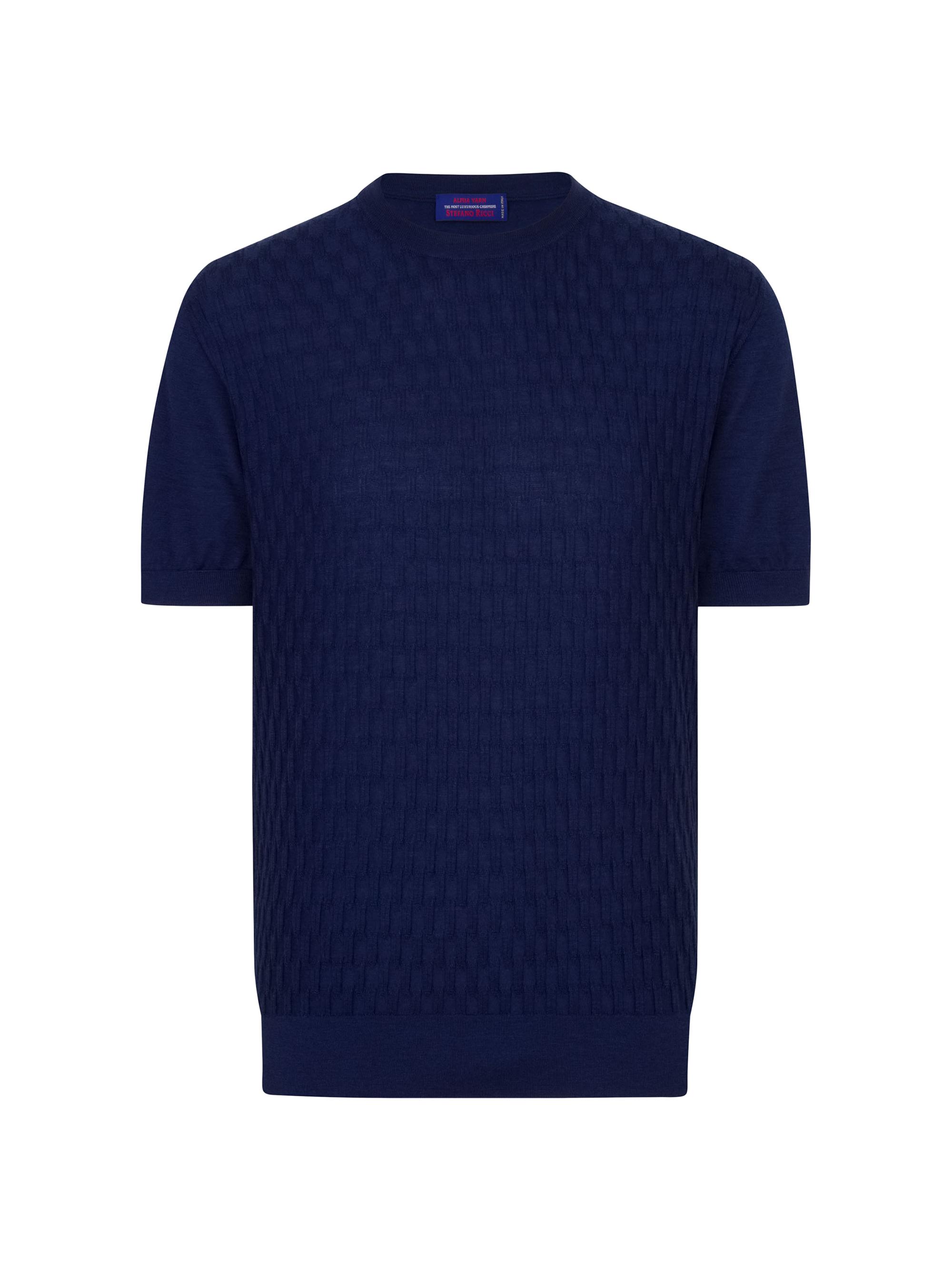 Stefano Ricci Men's Alpha Yarn Cashmere Knit Crewneck Sweater - Navy