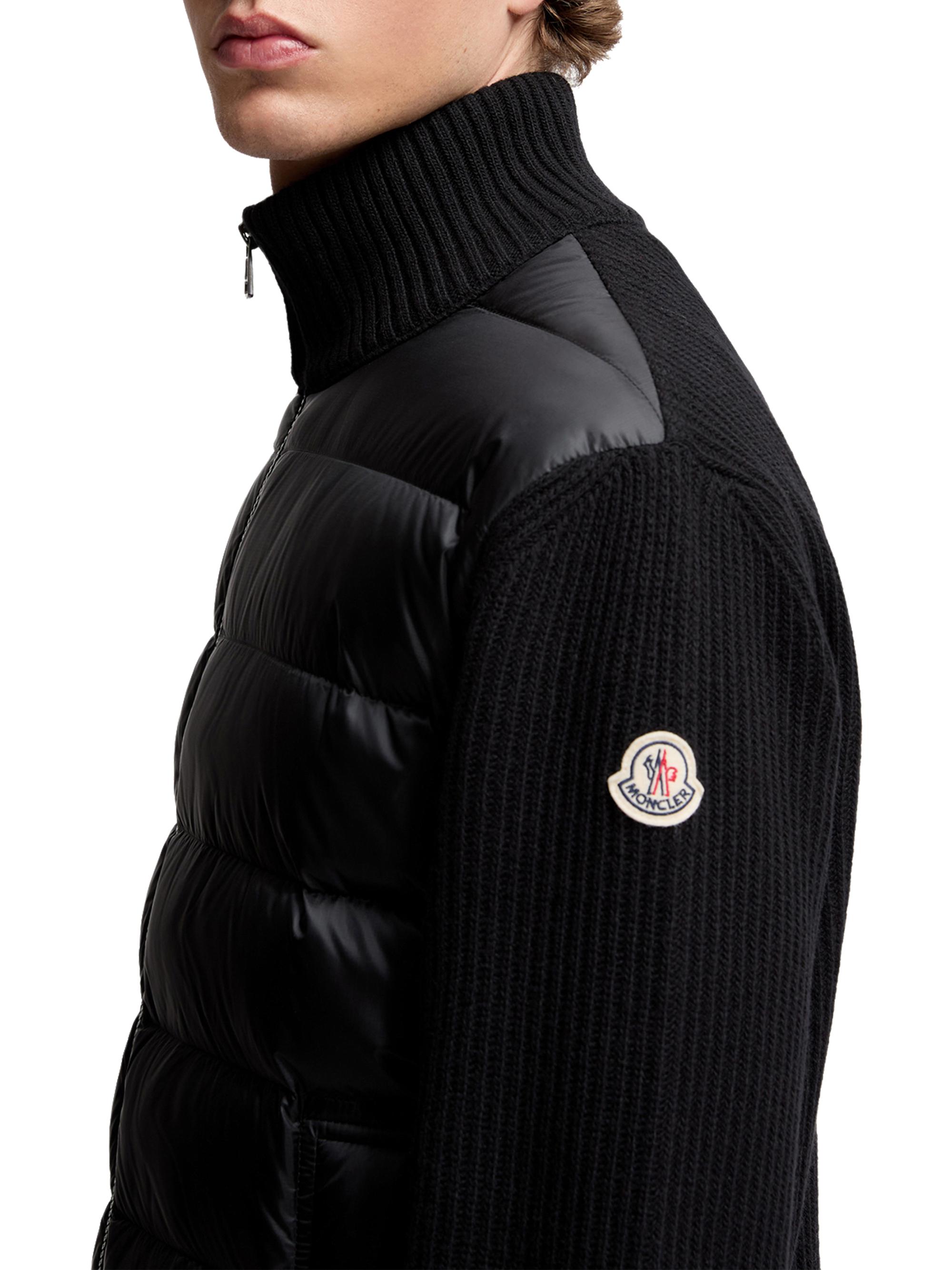 Moncler Down-Filled Zip-Up Cardigan in Wool and Cashmere | Saks