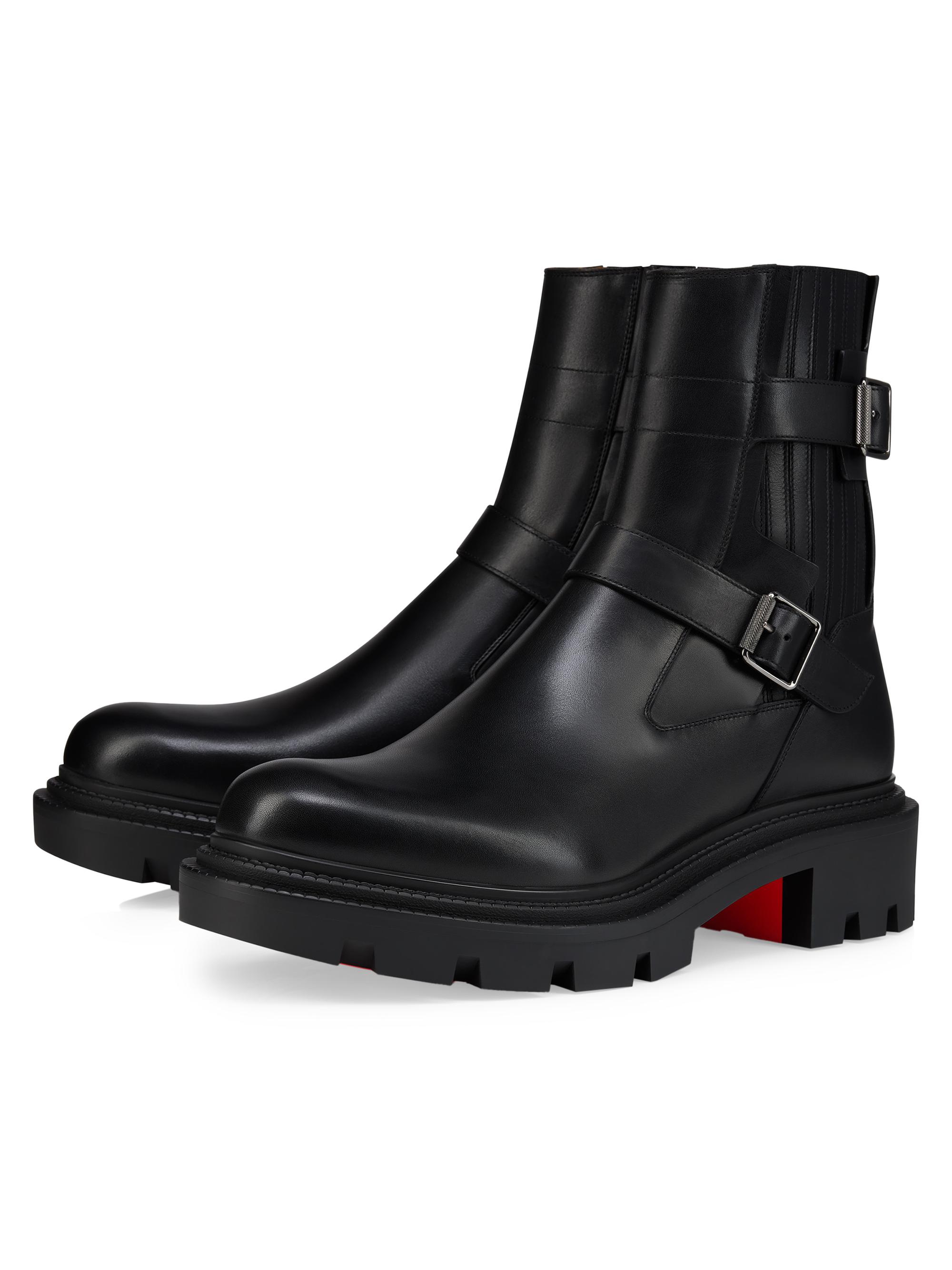 Christian Louboutin Oxybootie College Leather Chelsea Booties