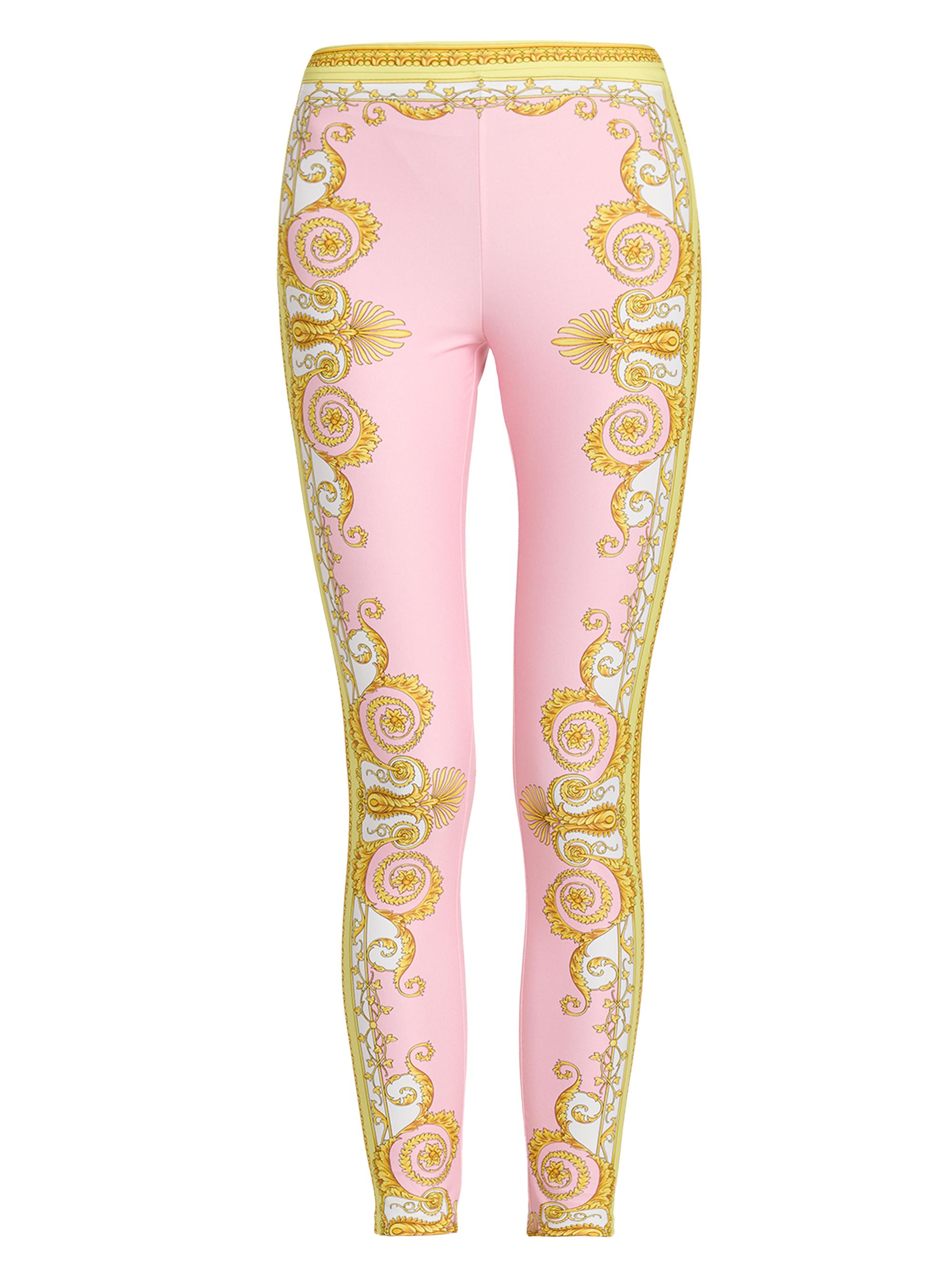 Versace Women's Barocco Foulard Leggings - Pale Yellow Rose Quartz
