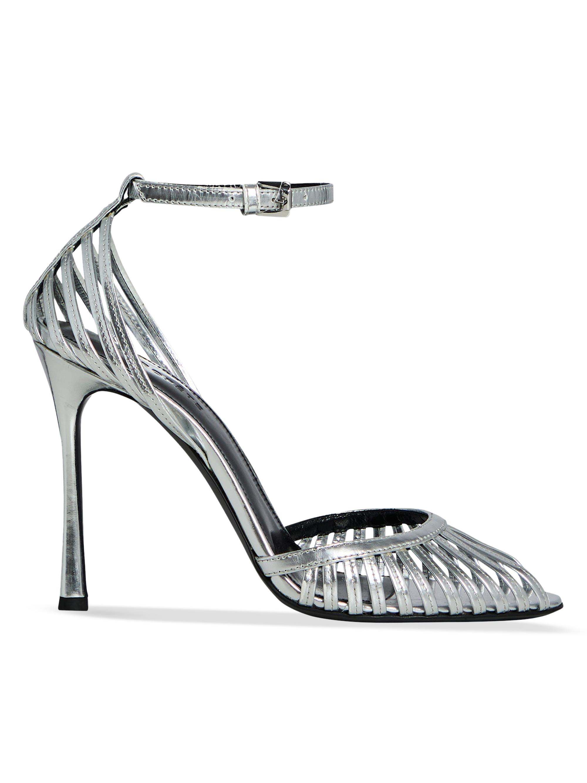 Retrofête Women's Analu 5MM Leather Heels - Silver Mirror