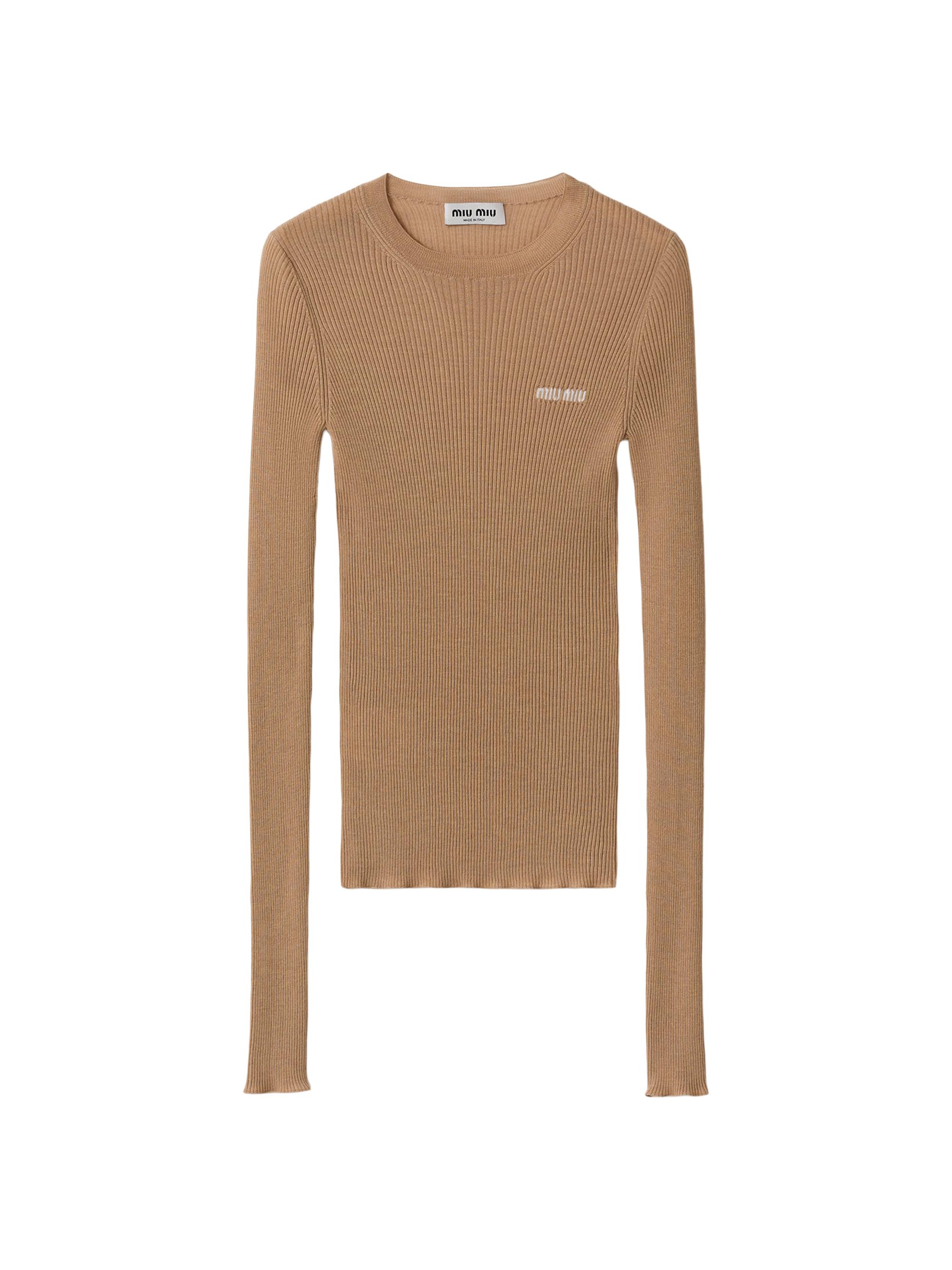 Miu Miu Women's Cashmere and Silk Sweater - Brown
