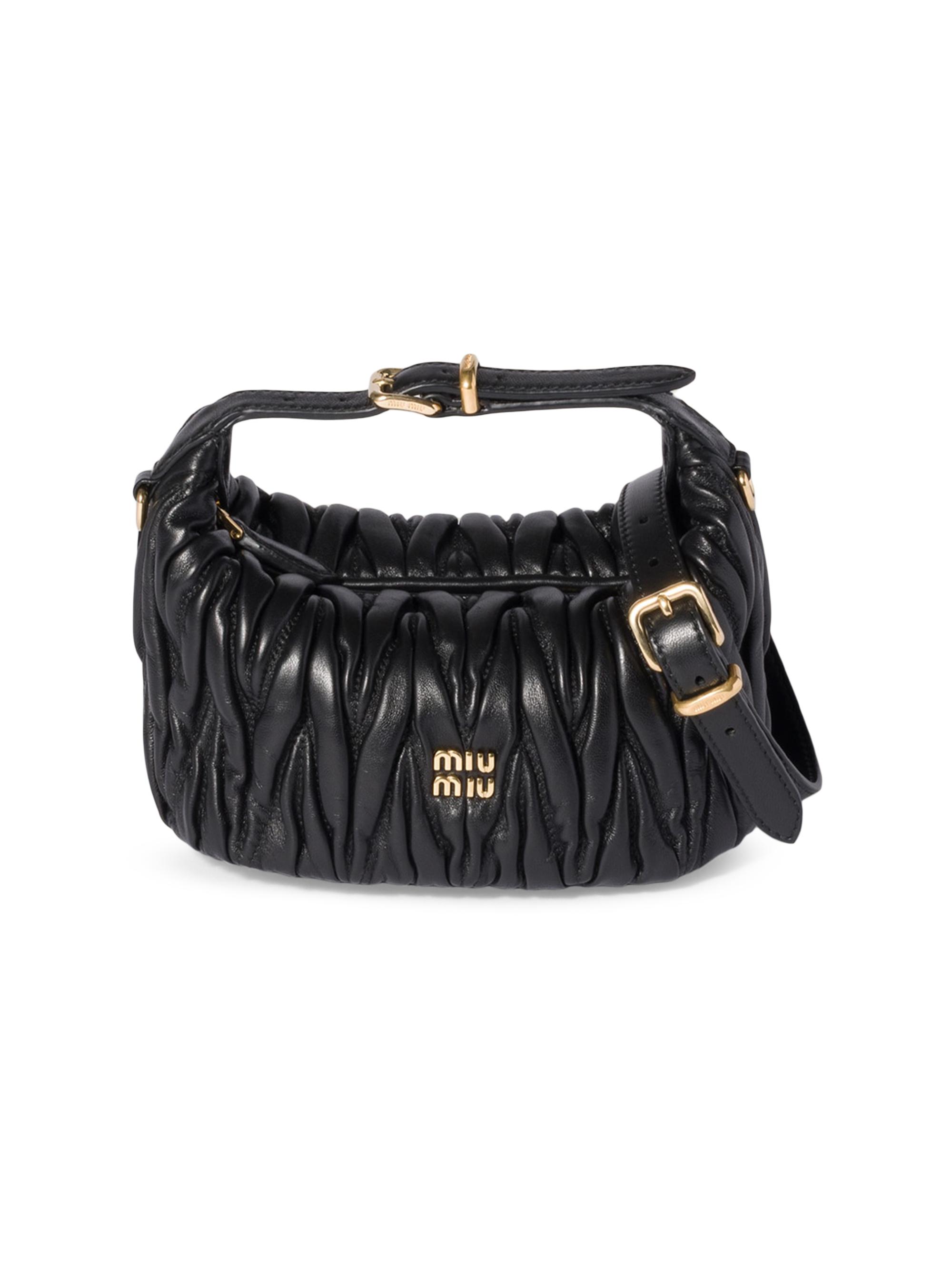 ミュウミュウ　Nappa leather pouch Miu Miu Nappa leather mini pouch Brown - Women | VIETTI