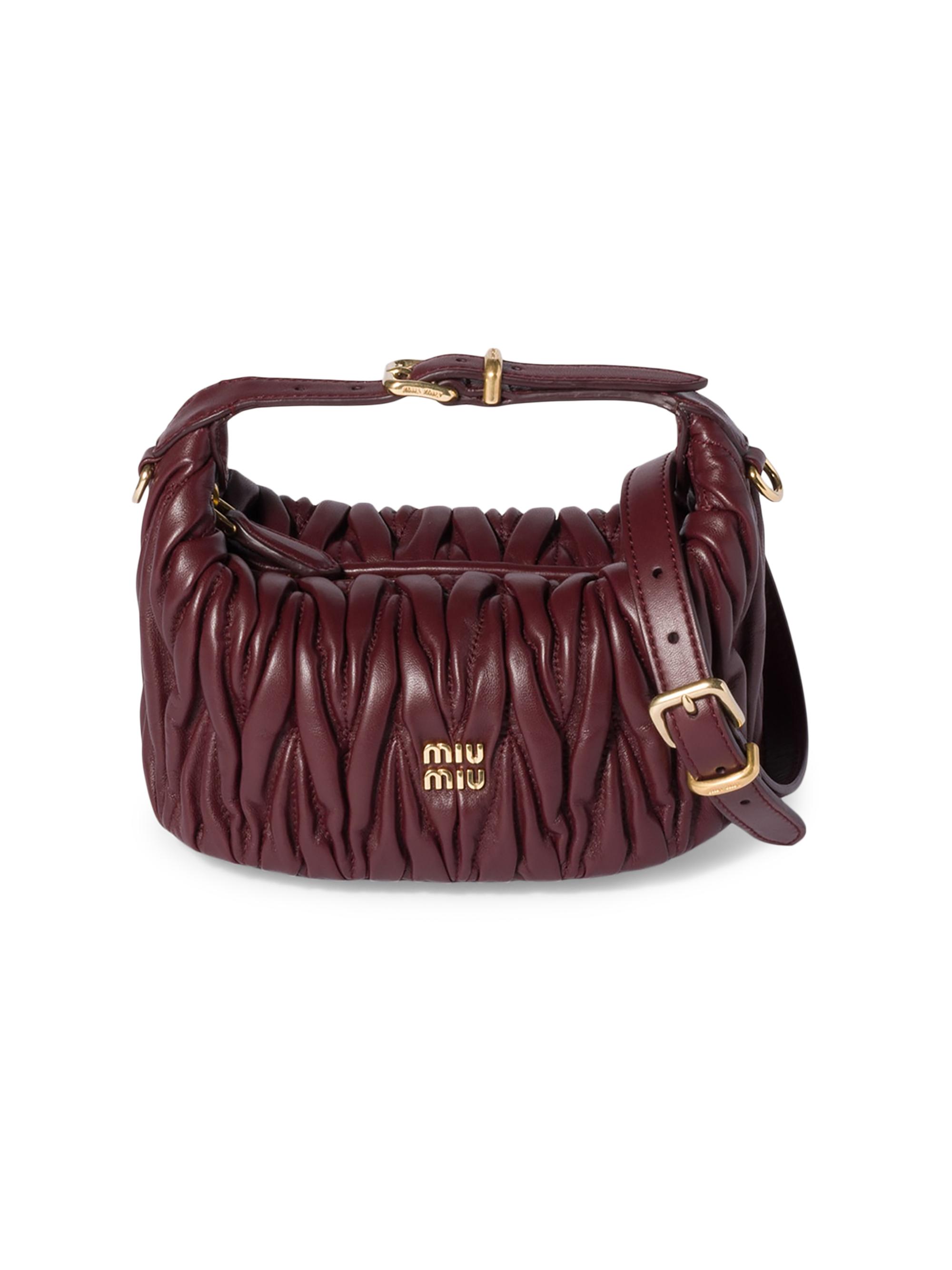 Miu Miu Matelassé Nappa Leather Pouch | Saks Fifth Avenue