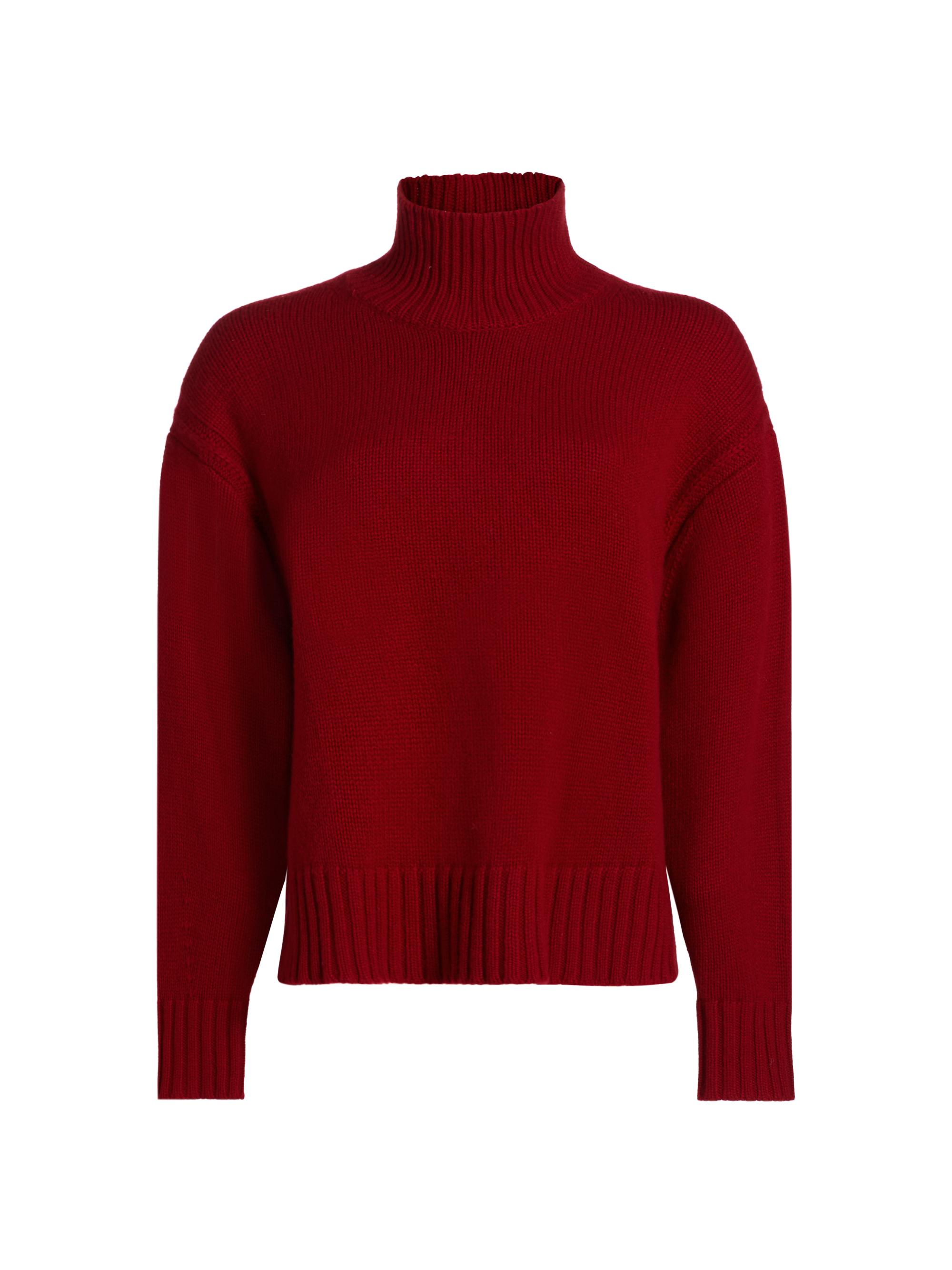 Guest in Residence Women's Cozy Cashmere Turtleneck - Ruby