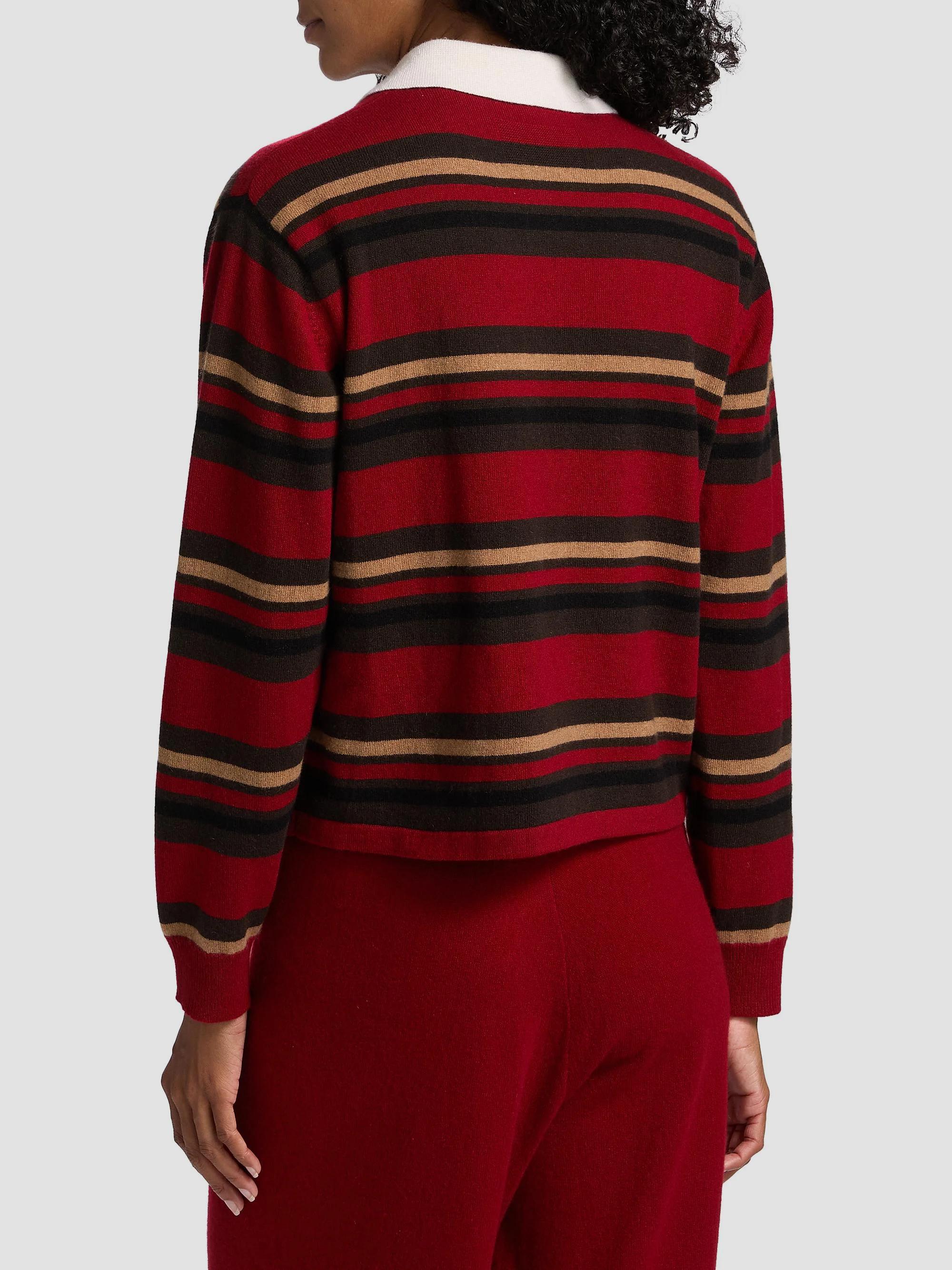 Guest in Residence Striped Crop Rugby Sweater | Saks Fifth Avenue