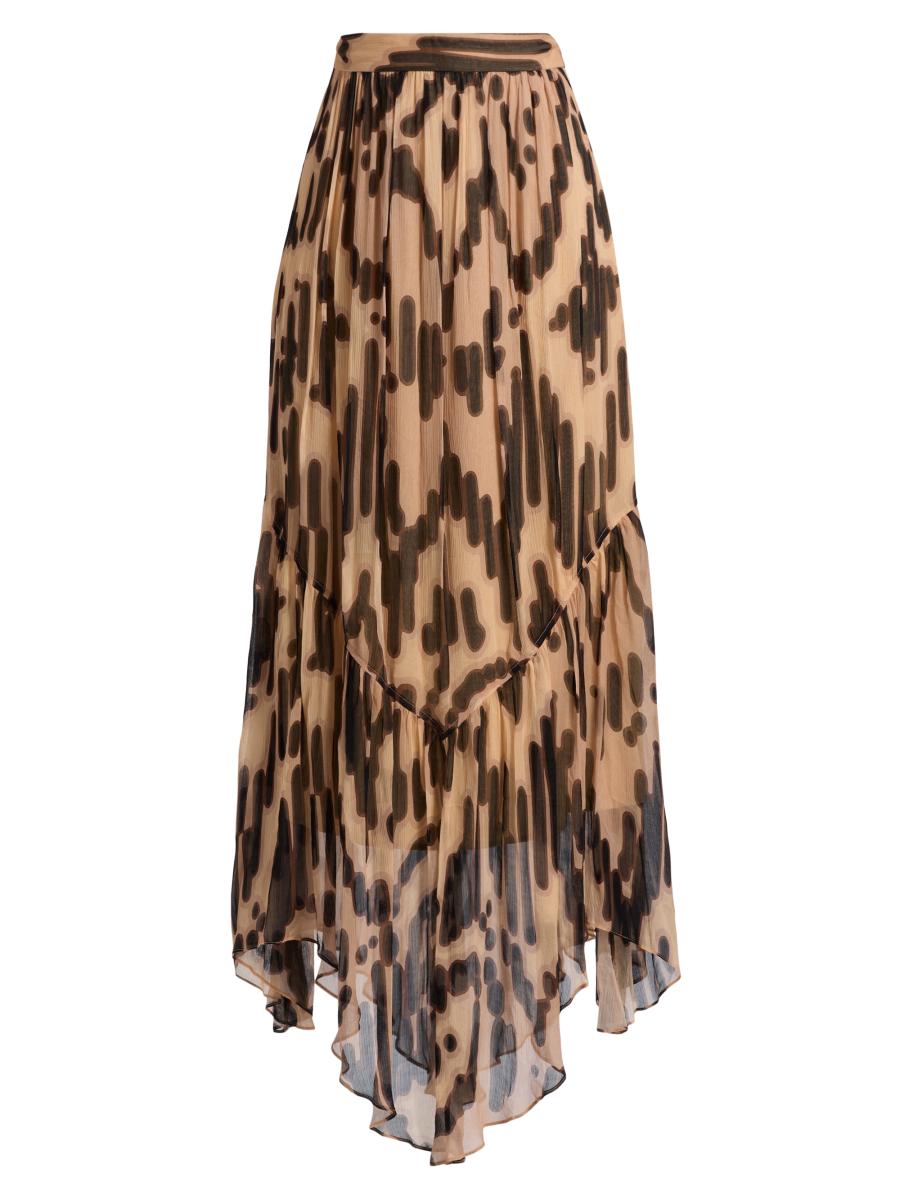 Ba&sh Women's Aley Pleated Handkerchief-hem Midi-skirt In Pink