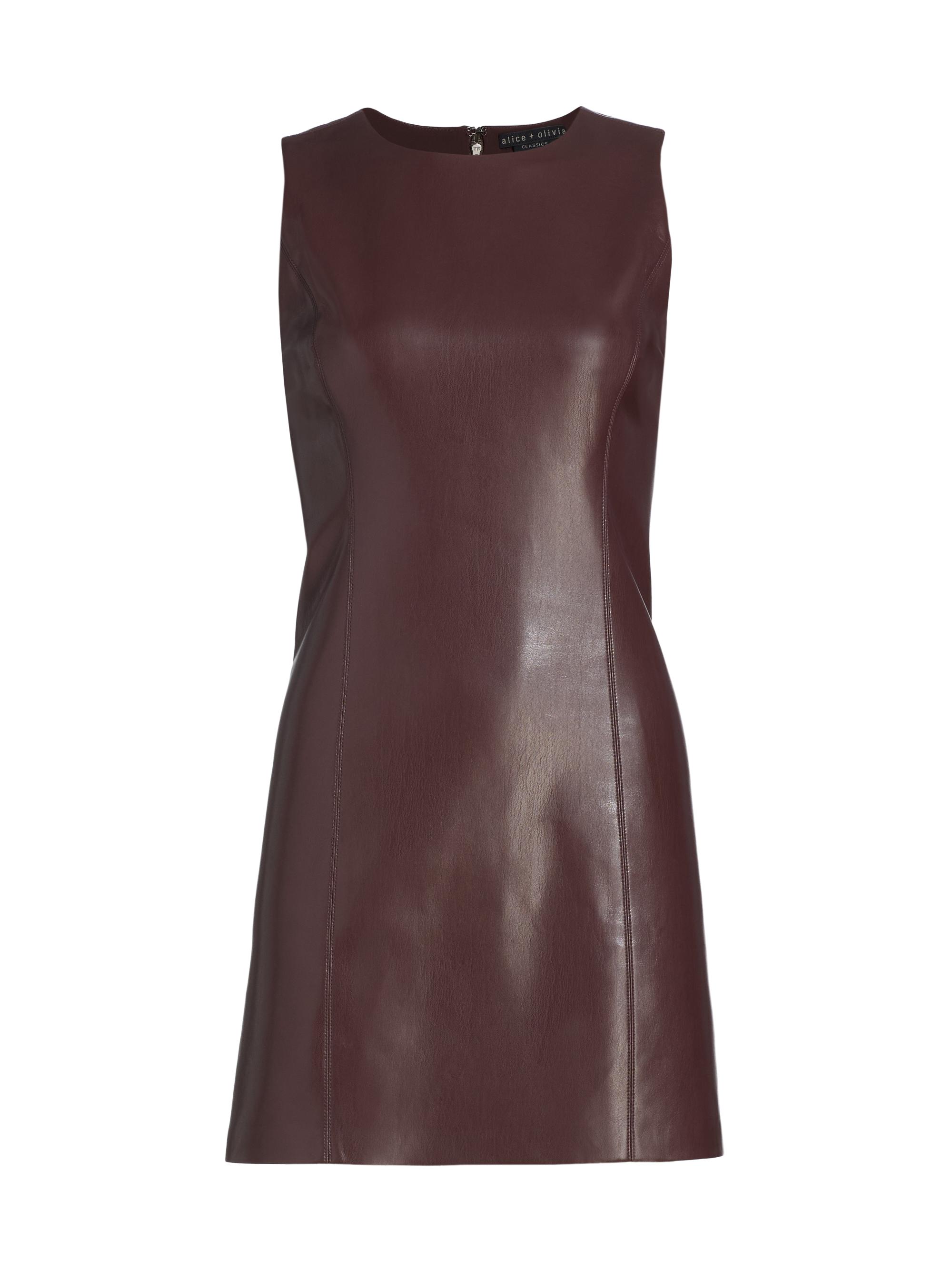 Alice + Olivia Lena Vegan Leather Minidress | Saks Fifth Avenue