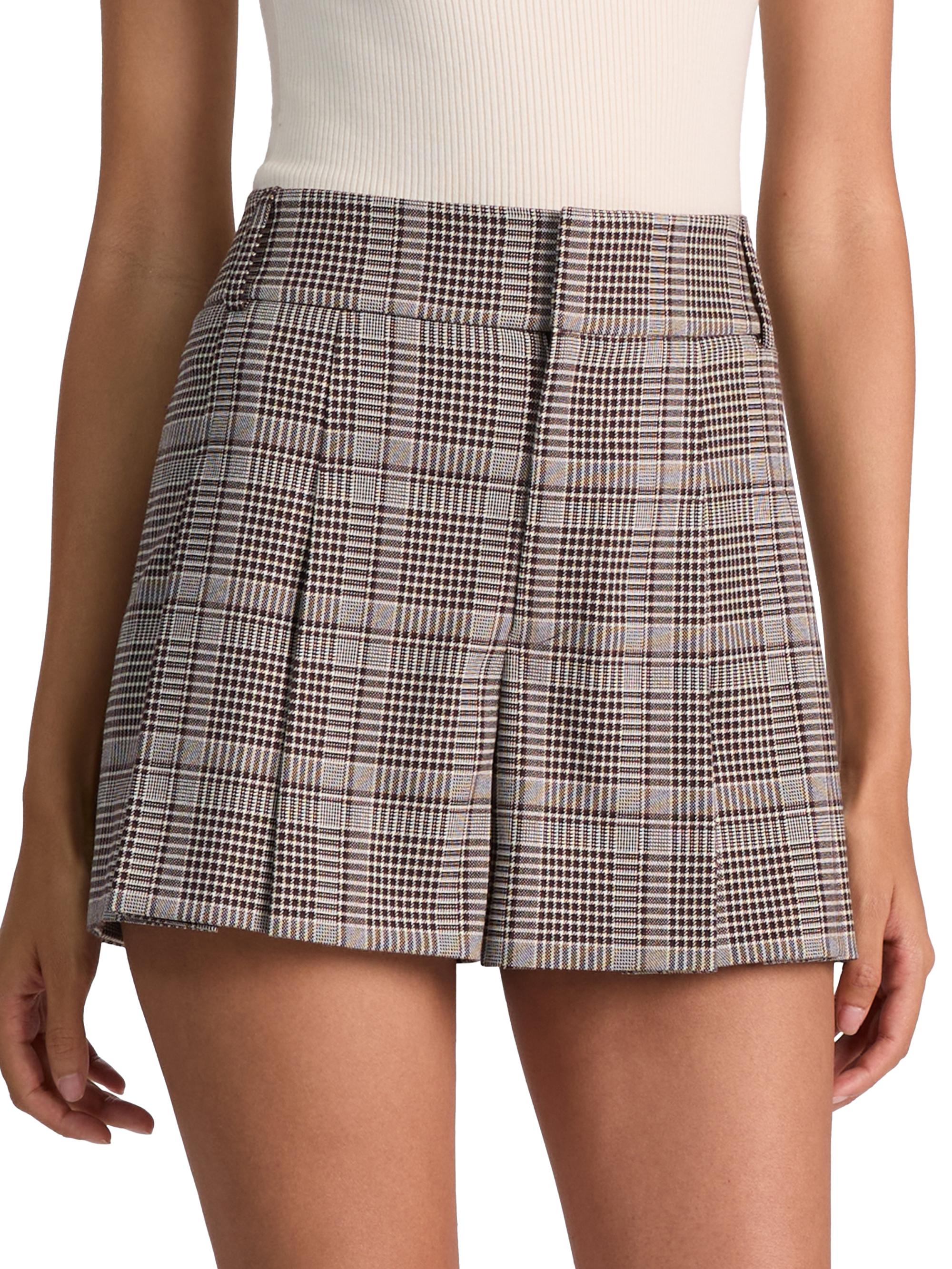 ALICE + OLIVIA Scarlet Plaid Flutter Shorts | Saks Fifth Avenue