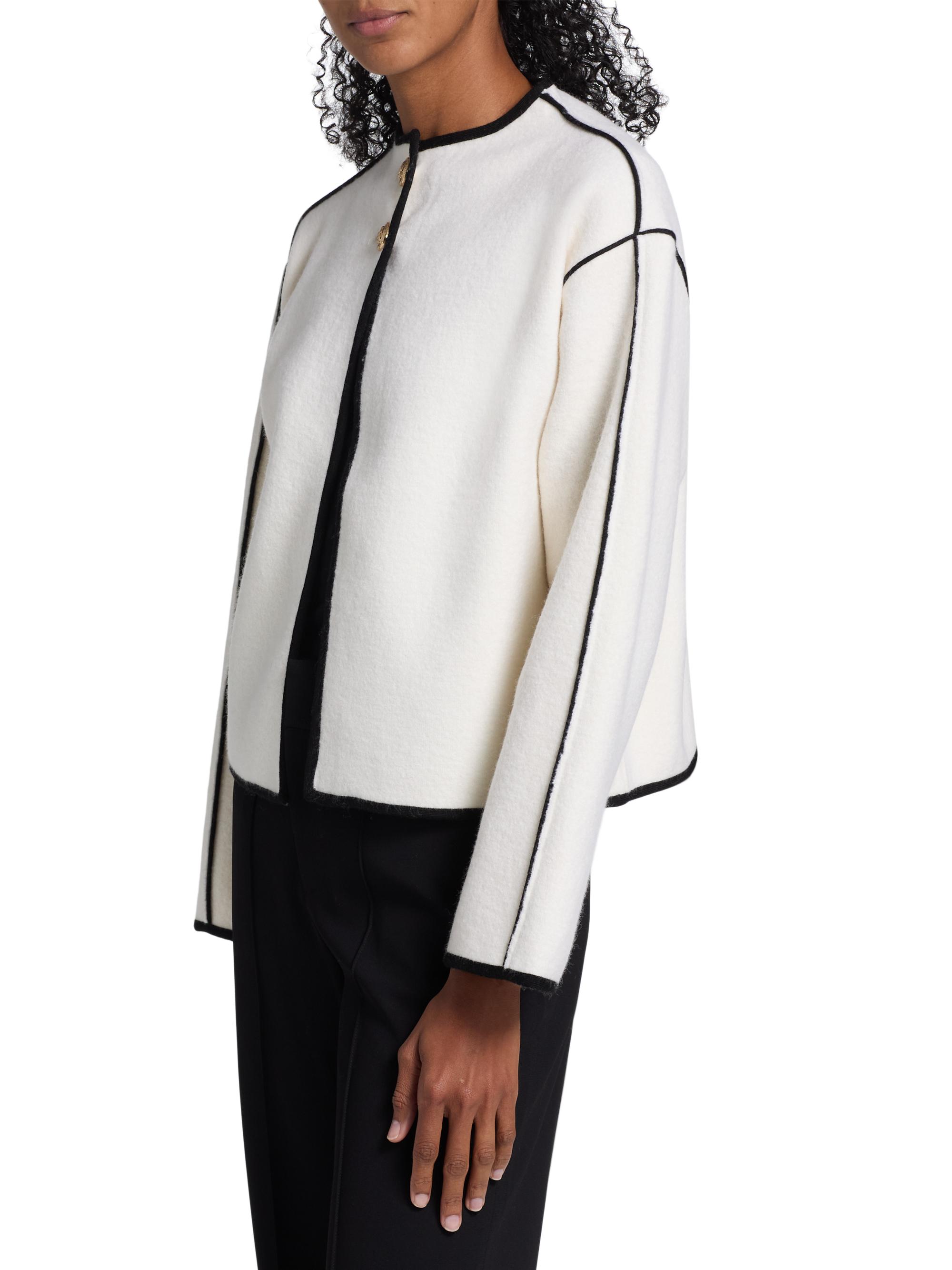 ALICE + OLIVIA Pearson Collared Sweater Jacket | Saks Fifth Avenue