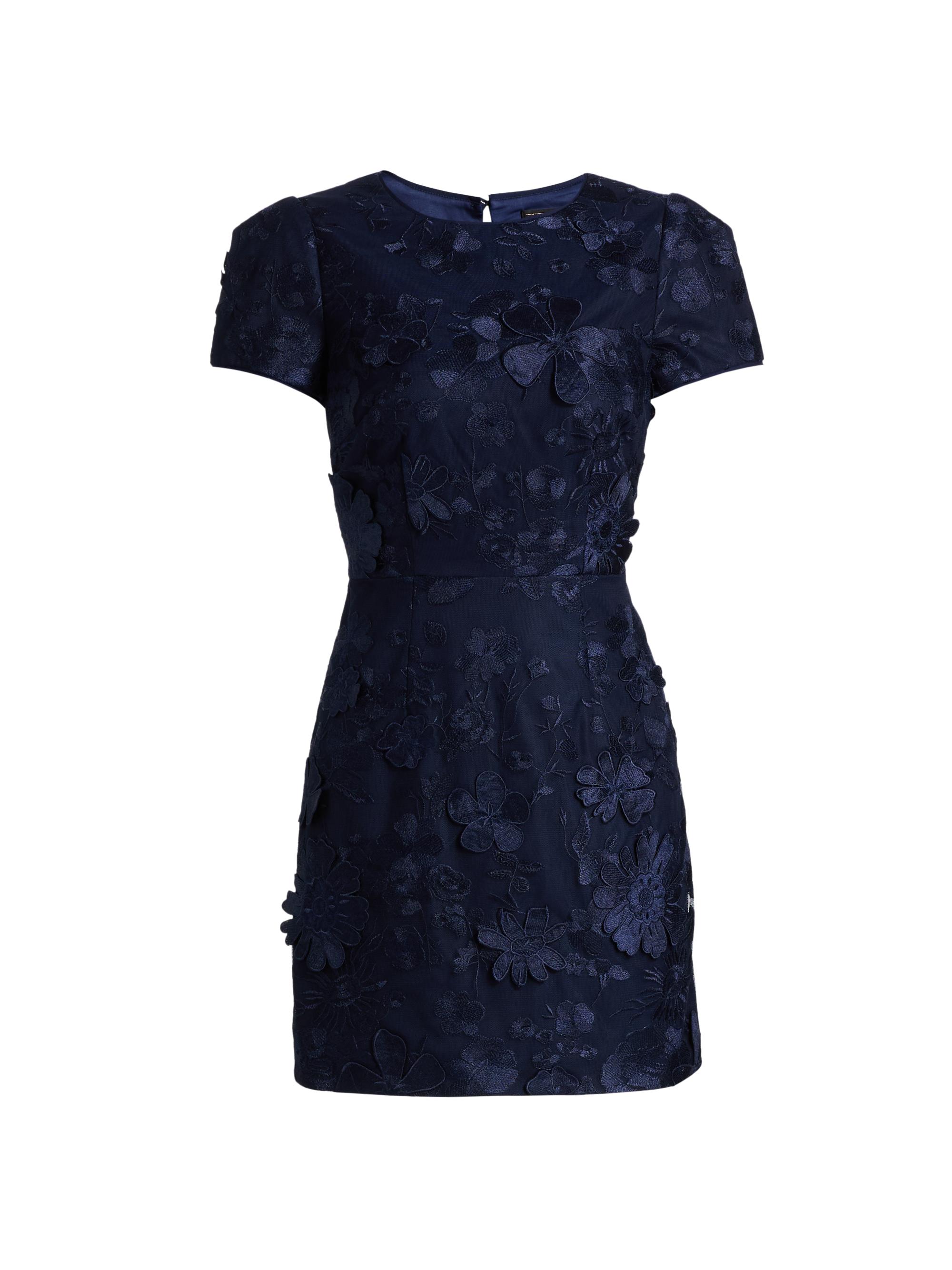 Milly Women's Daisy Floral Appliqué Minidress - Navy
