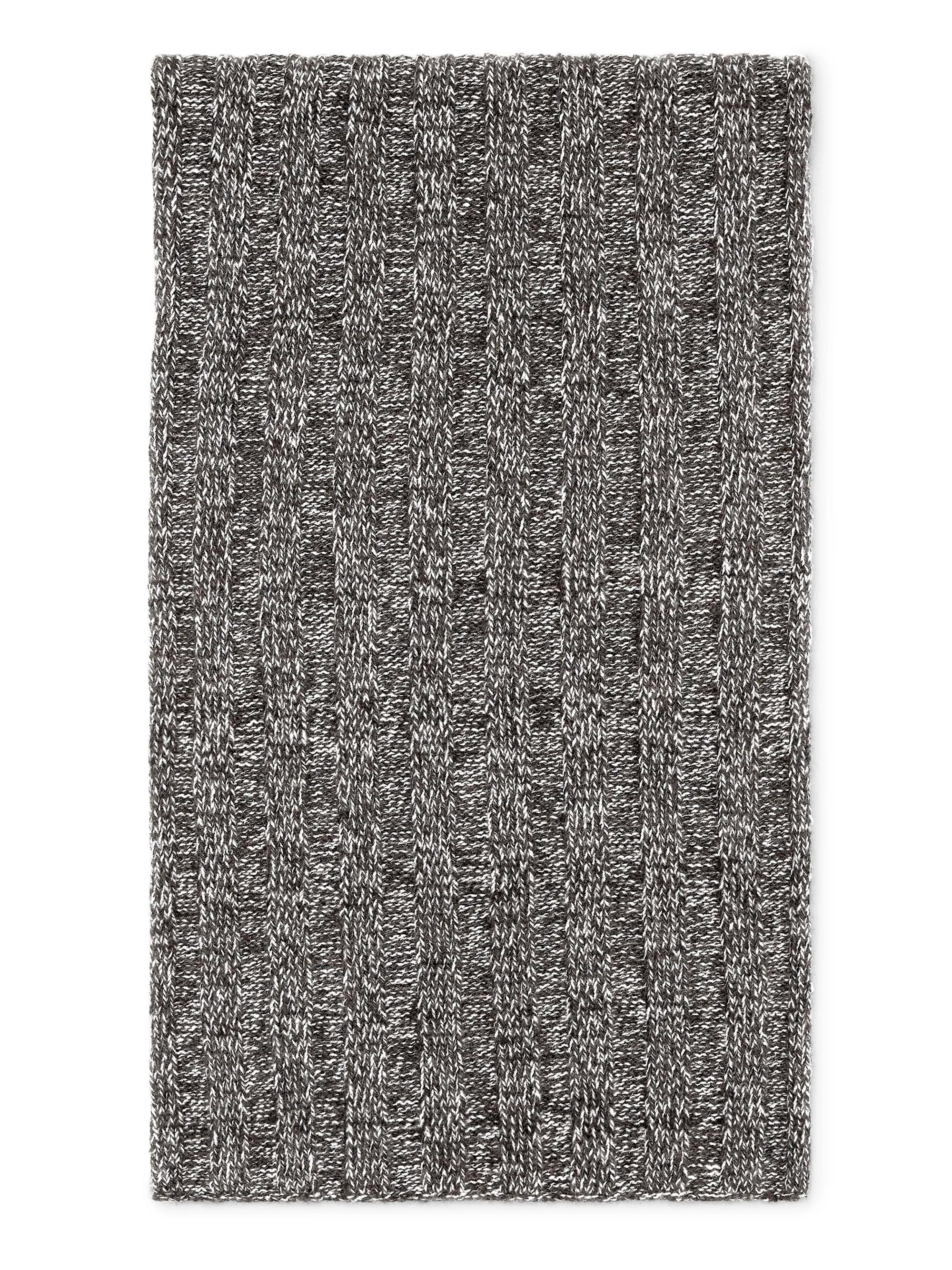 Brunello Cucinelli Men's Cashmere Chiné Rib Knit Scarf - Coffee