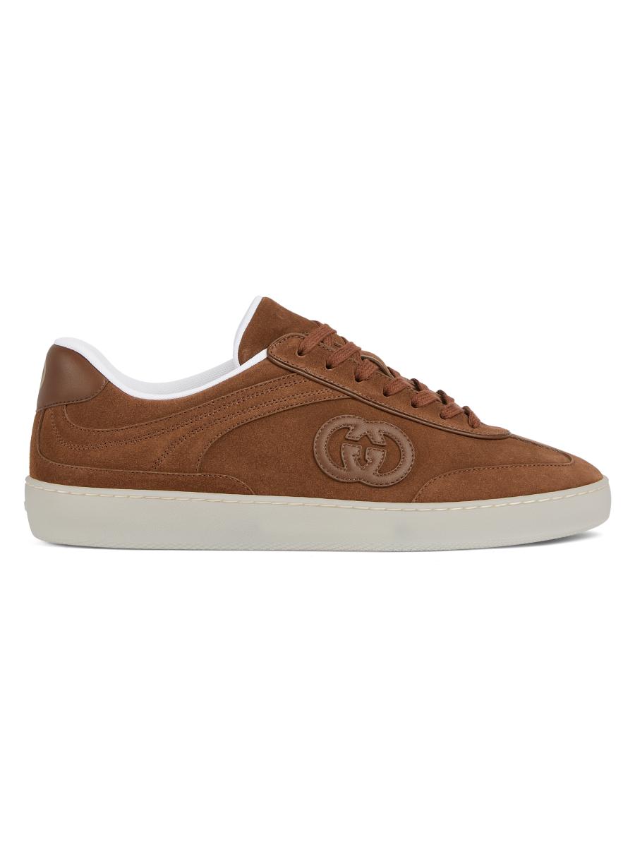 Gucci G75 Suede Low-Top Sneakers | Saks Fifth Avenue