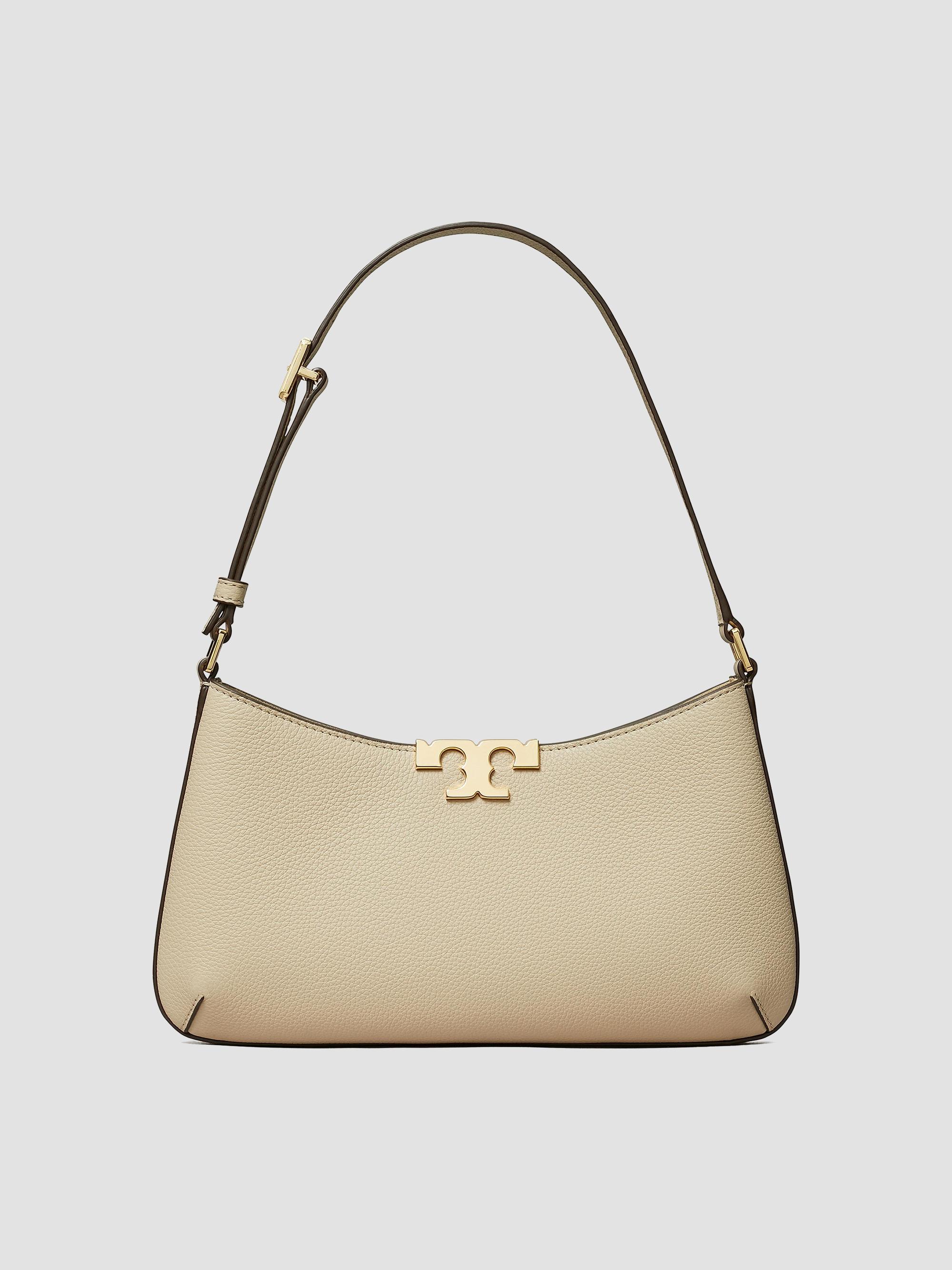 Tory Burch Women's Eleanor Soft Slim Pebbled Leather Shoulder Bag - Light Stone | Thumbnail 5