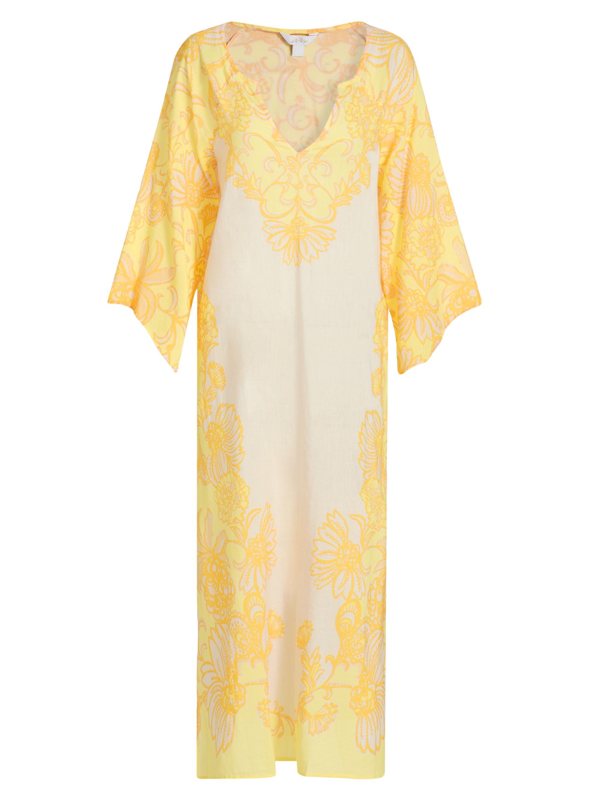 Lilly Pulitzer Women's Tialah Cotton-Blend Cover-Up Midi-Dress - Golden Glow Multi