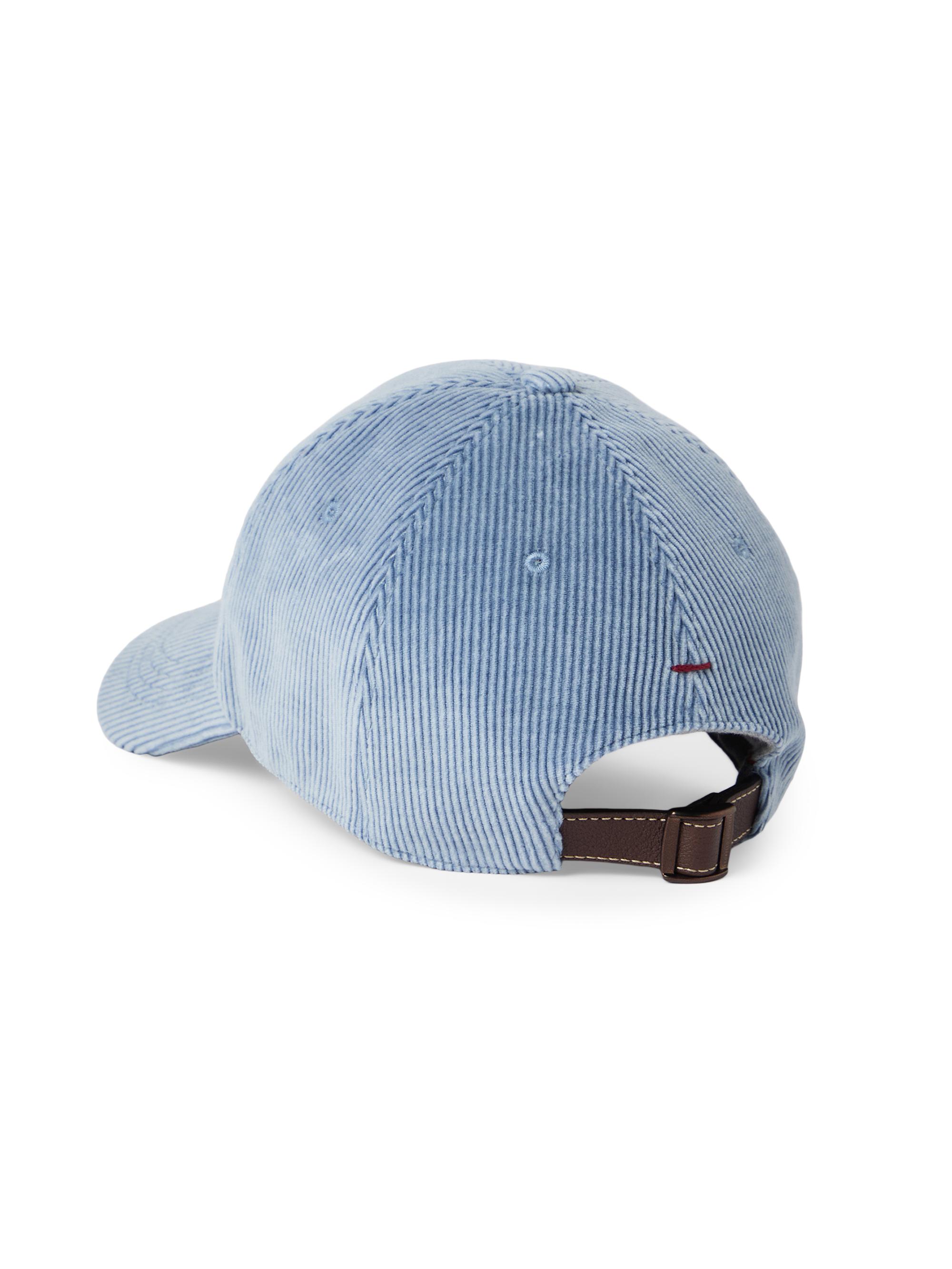 Brunello Cucinelli Comfort Corduroy Baseball Cap with Embroidered