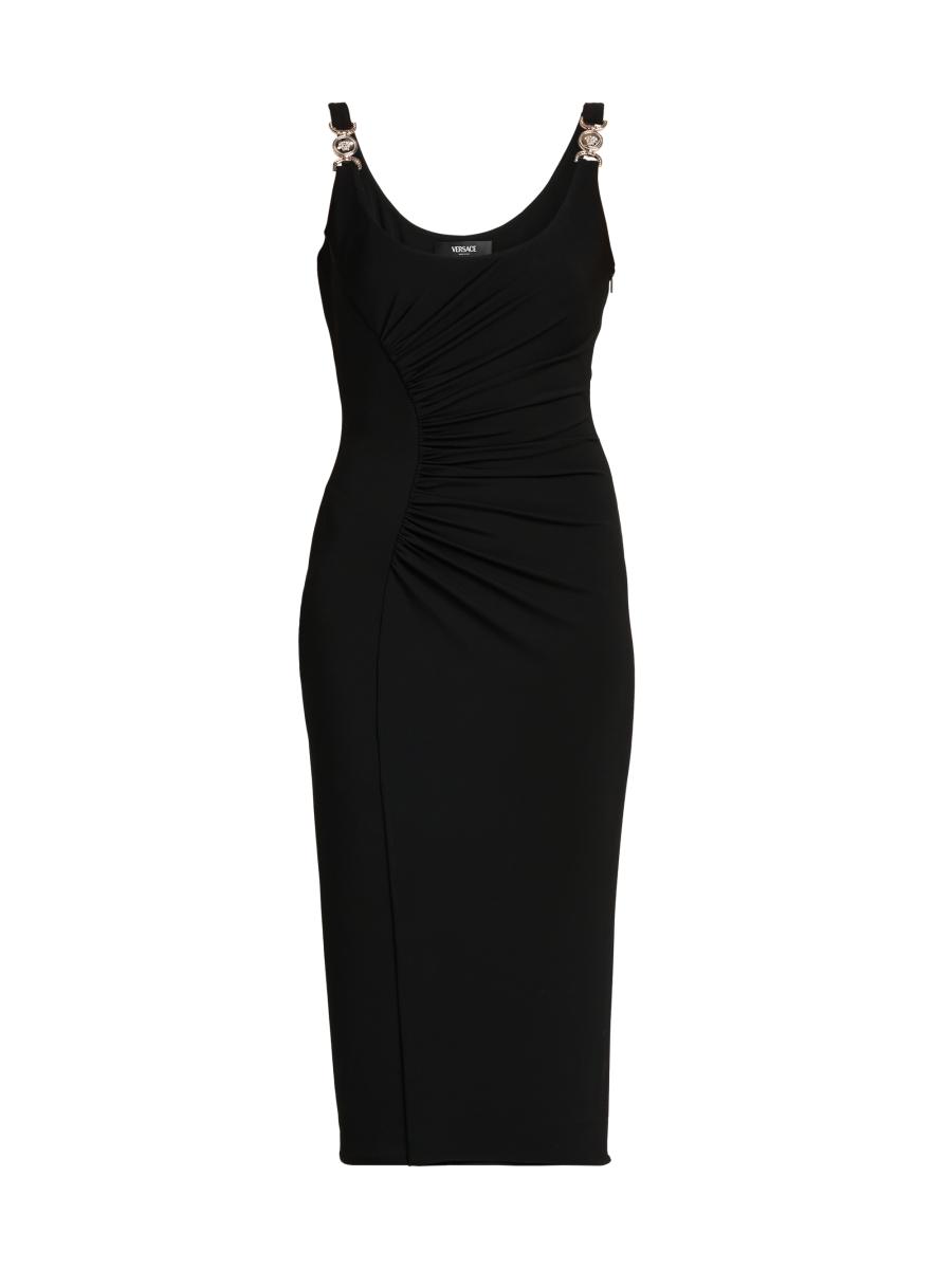 Versace Women's Stretch Crepe Jersey Bodycon Midi-Dress - Black