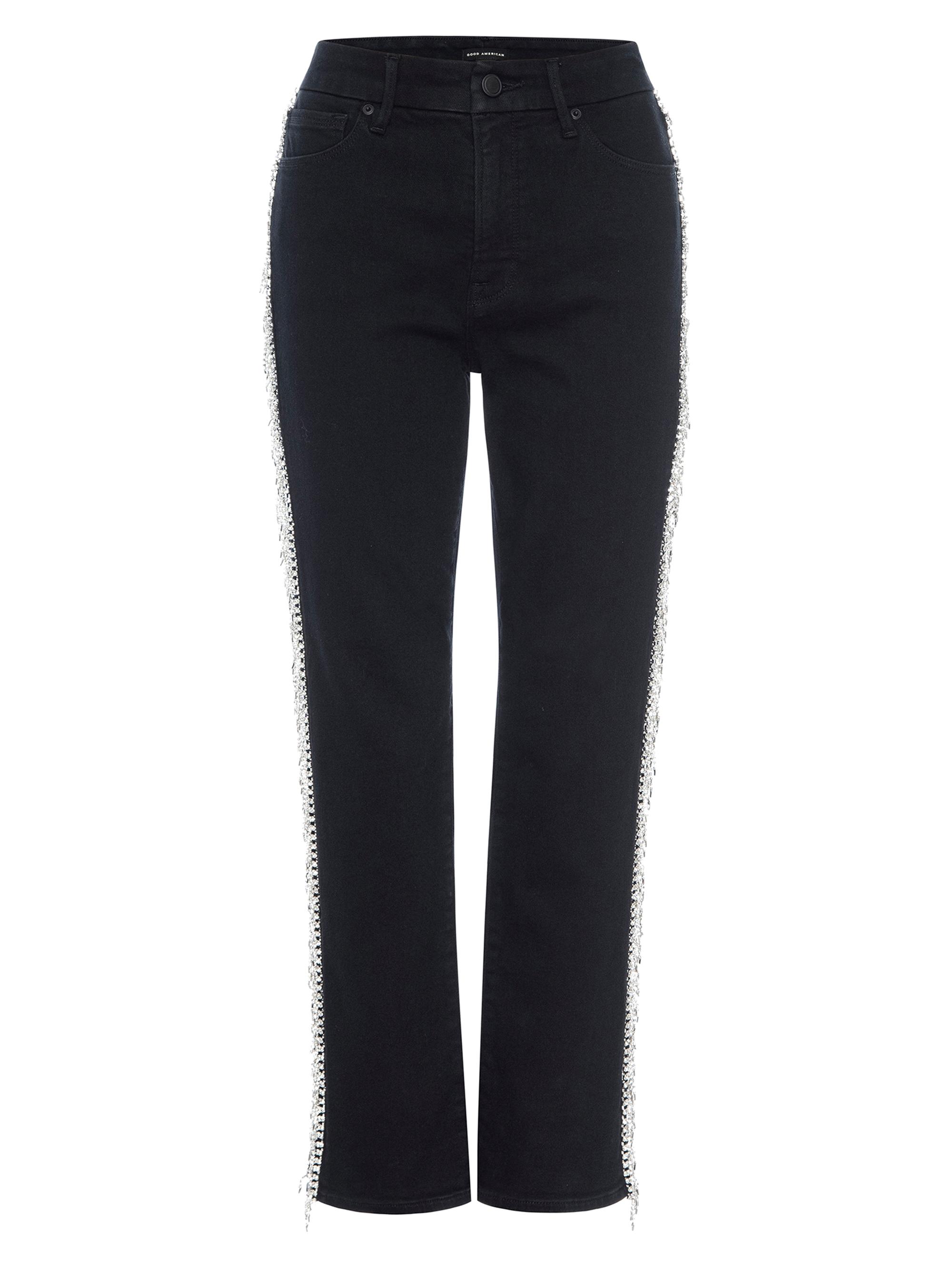 Good American Women's Good Legs Straight Diamond Jeans - Black