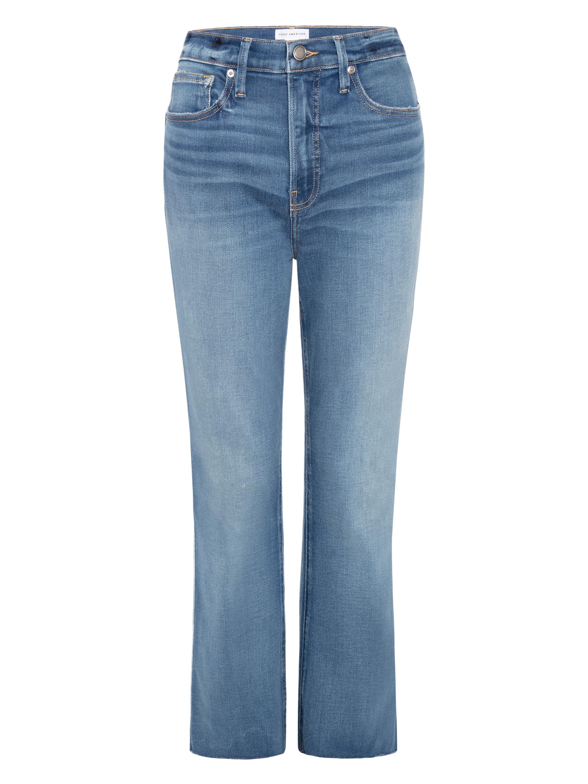 Good American Women's Soft Tech Good Standard Kick Flare Jeans - Indigo