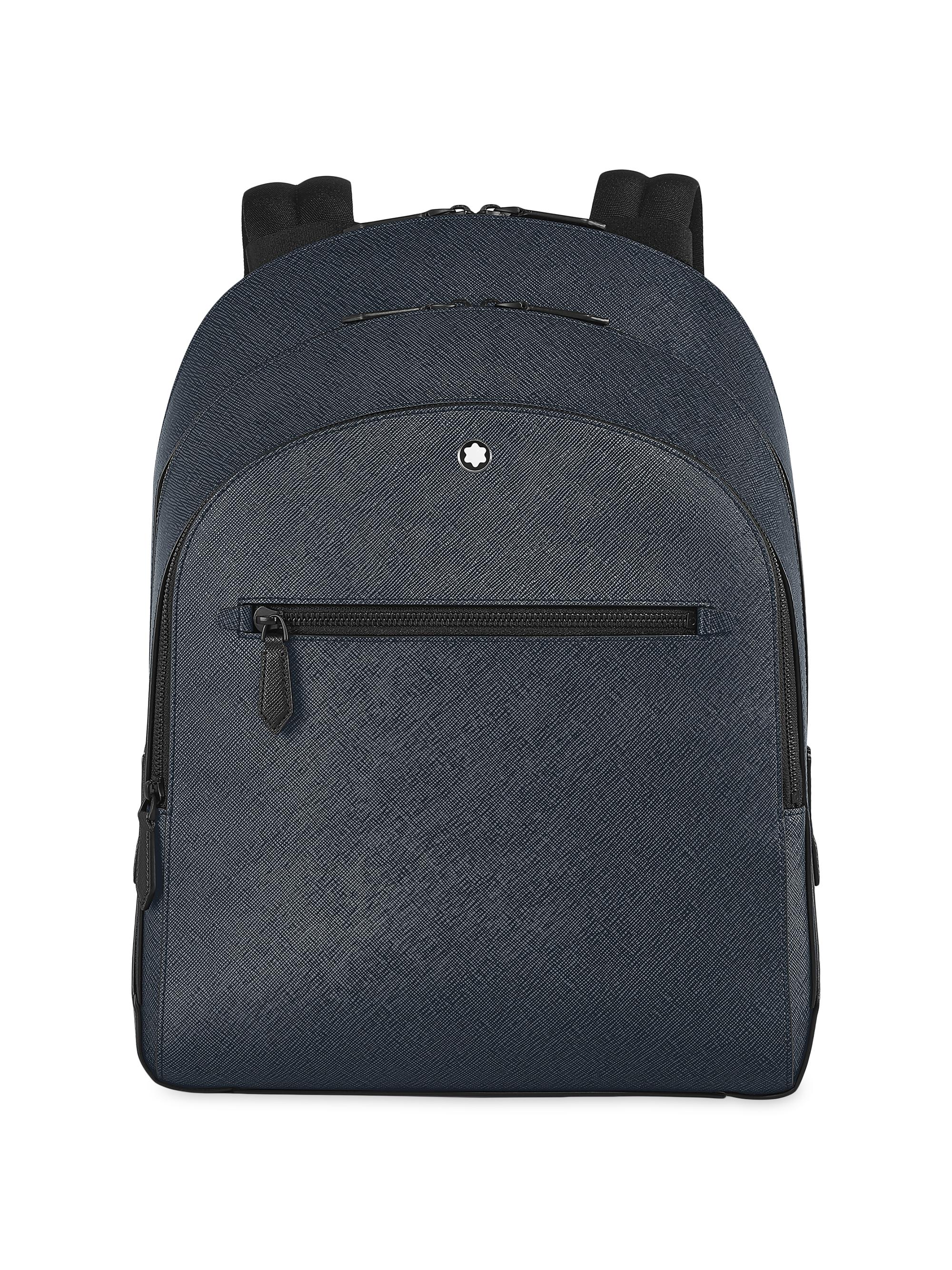 Montblanc Men's Sartorial Medium Leather Backpack - Blue