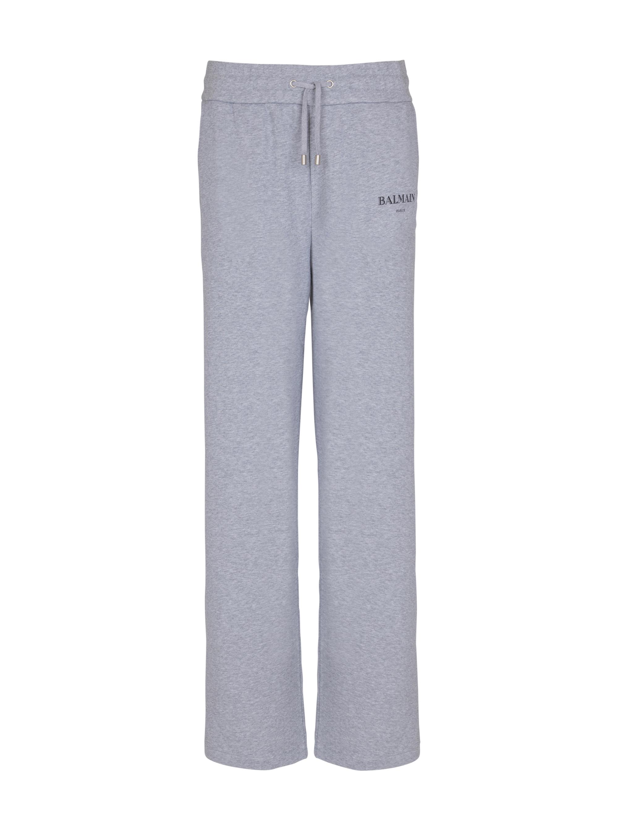 Balmain Women's Sportswear Logo Sweatpants - Grey Black