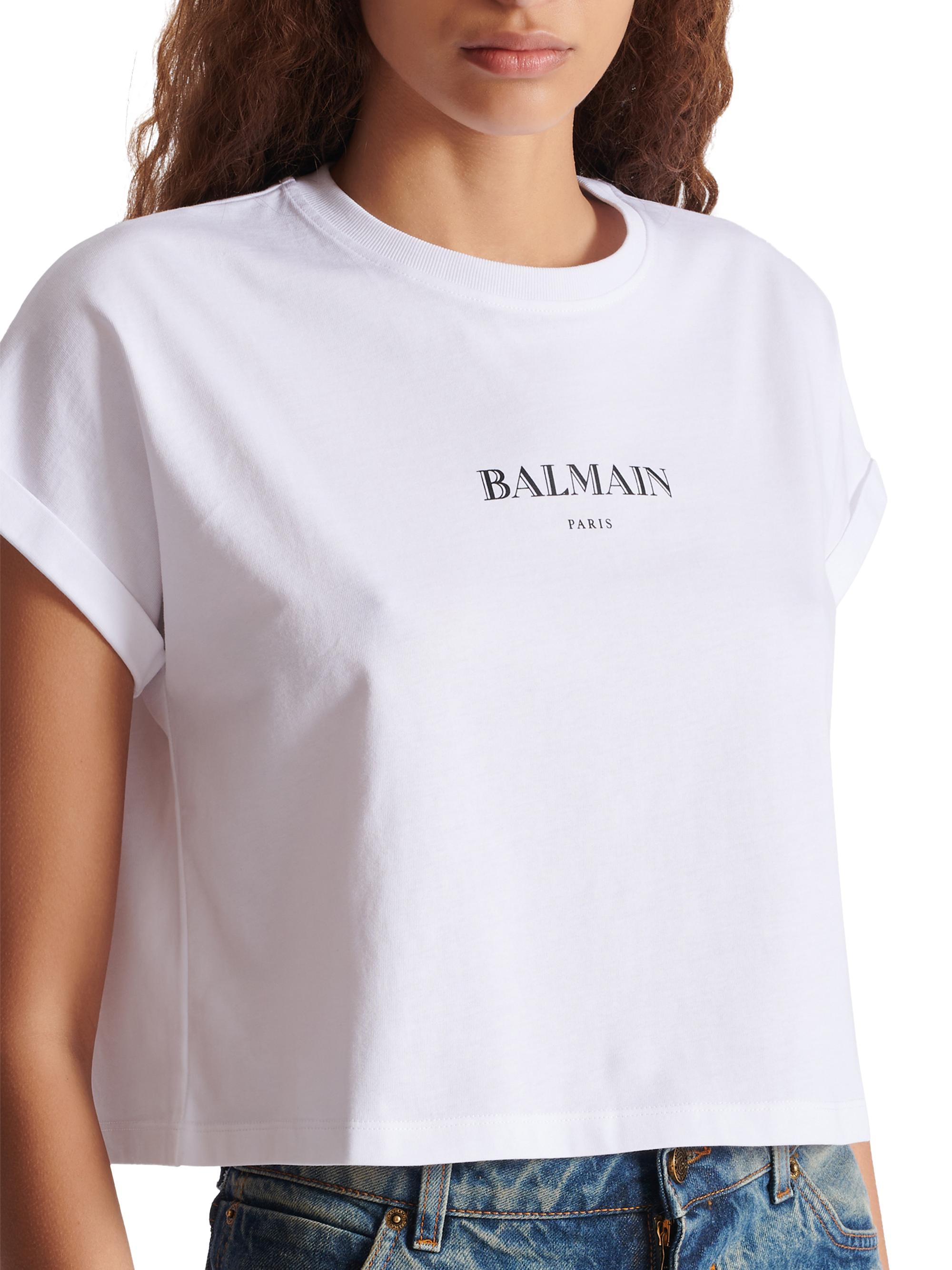 BALMAIN カットソー T-shirt with Balmain Paris print navy navy - Men | BALMAIN