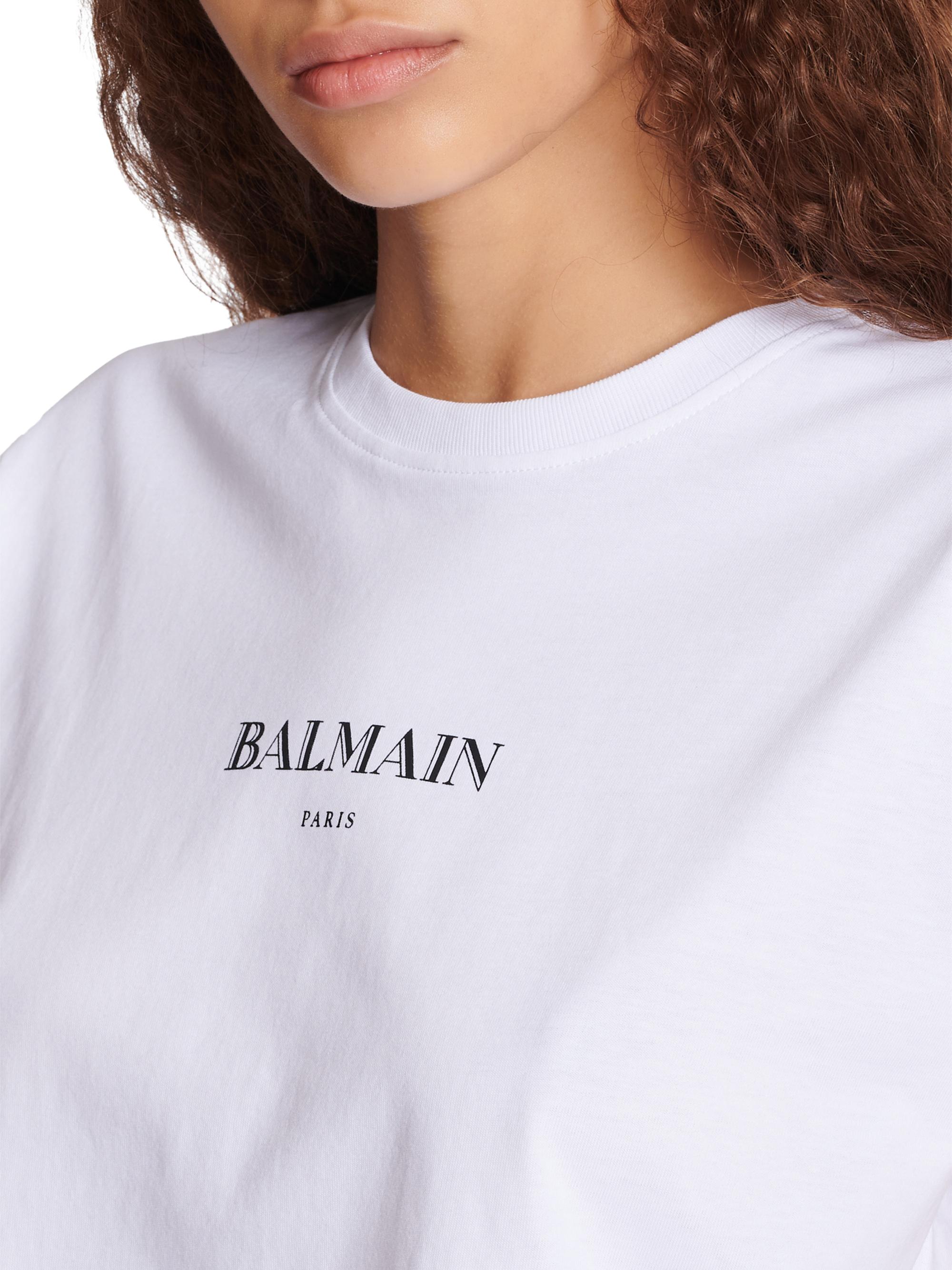 Balmain Logo Cropped T-Shirt | Saks Fifth Avenue