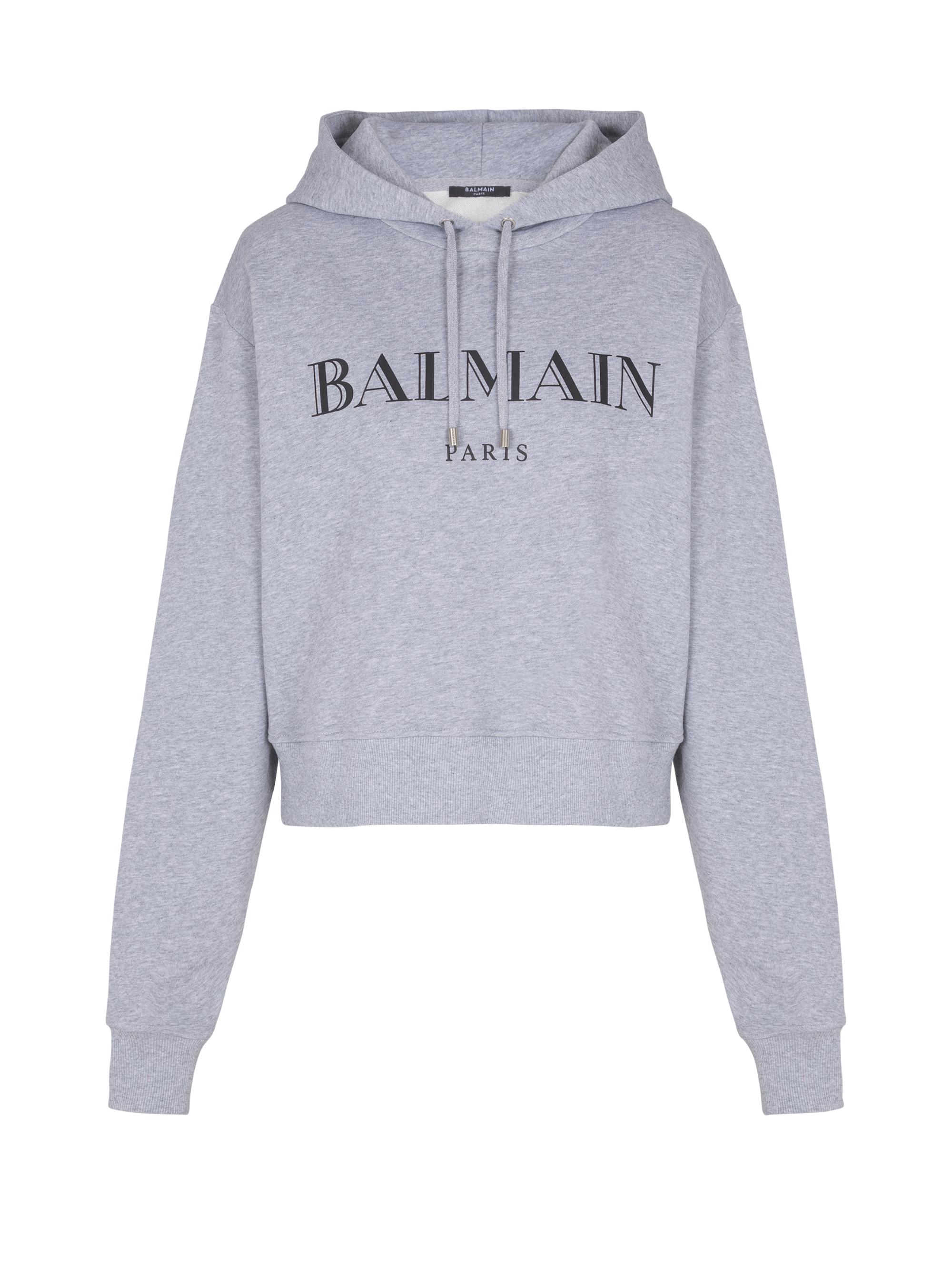 BALMAIN テープロゴ 変形 クロップド スウェット 12A BALMAIN テープロゴ 変形 クロップド スウェット 12A BALMAIN