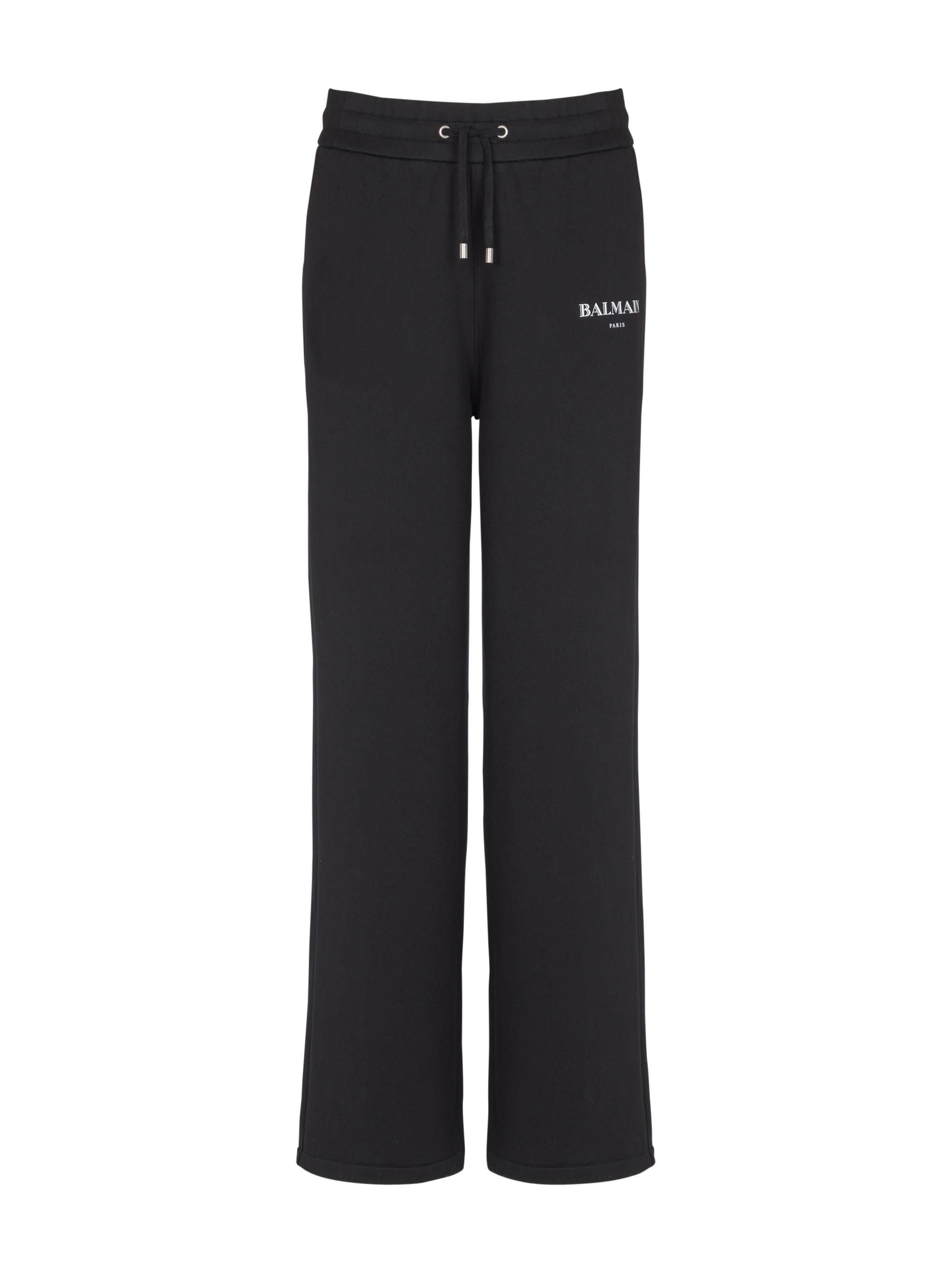 Balmain Women's Sportswear Logo Straight Sweatpants - Black White